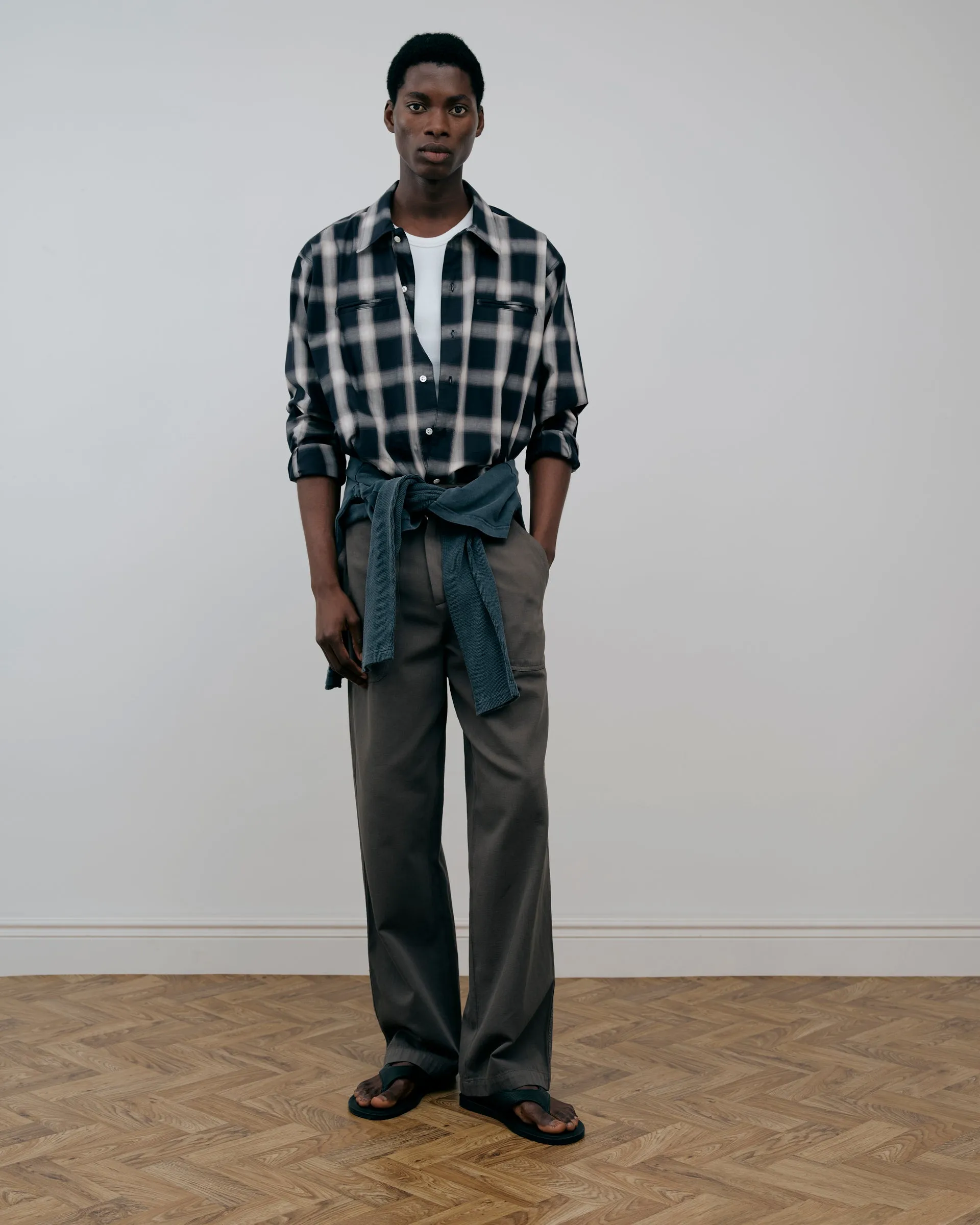 Japanese Lightweight Flannel - Navy and Ivory sold by Daniel Simmons product image thumbnail 4