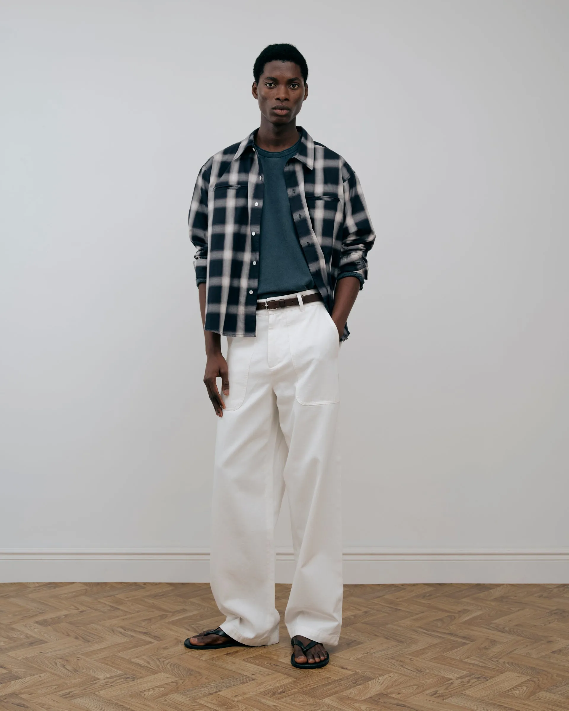 Japanese Lightweight Flannel - Navy and Ivory sold by Daniel Simmons product image thumbnail 2