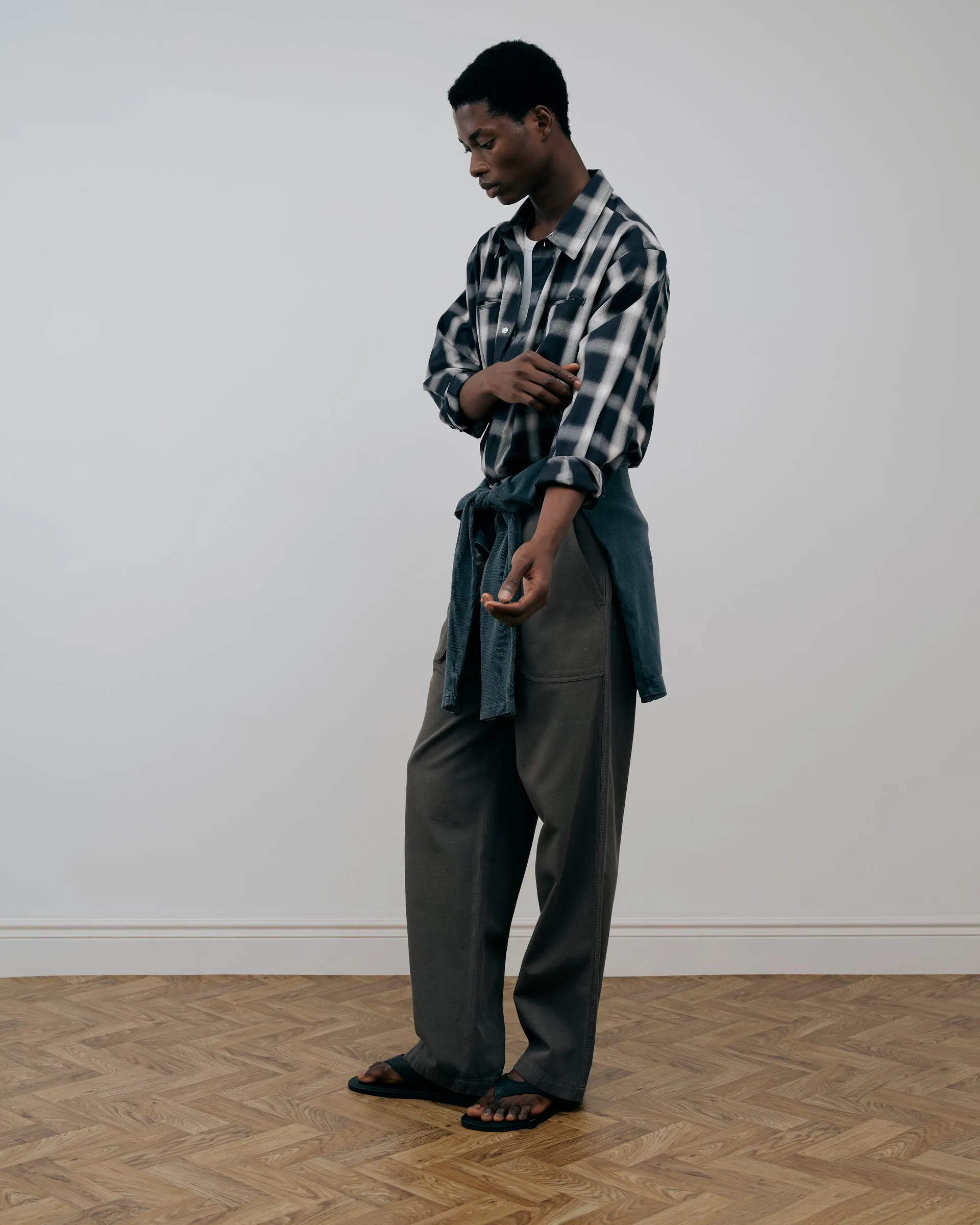 Japanese Lightweight Flannel - Navy and Ivory sold by Daniel Simmons product image thumbnail 5