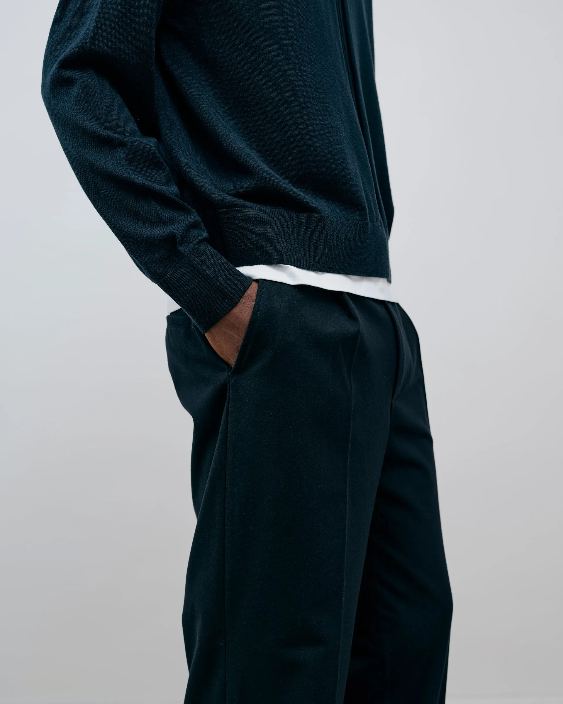 Soft Handle Essential Pleated Trousers - Deeper Navy sold by Daniel Simmons product image thumbnail 4