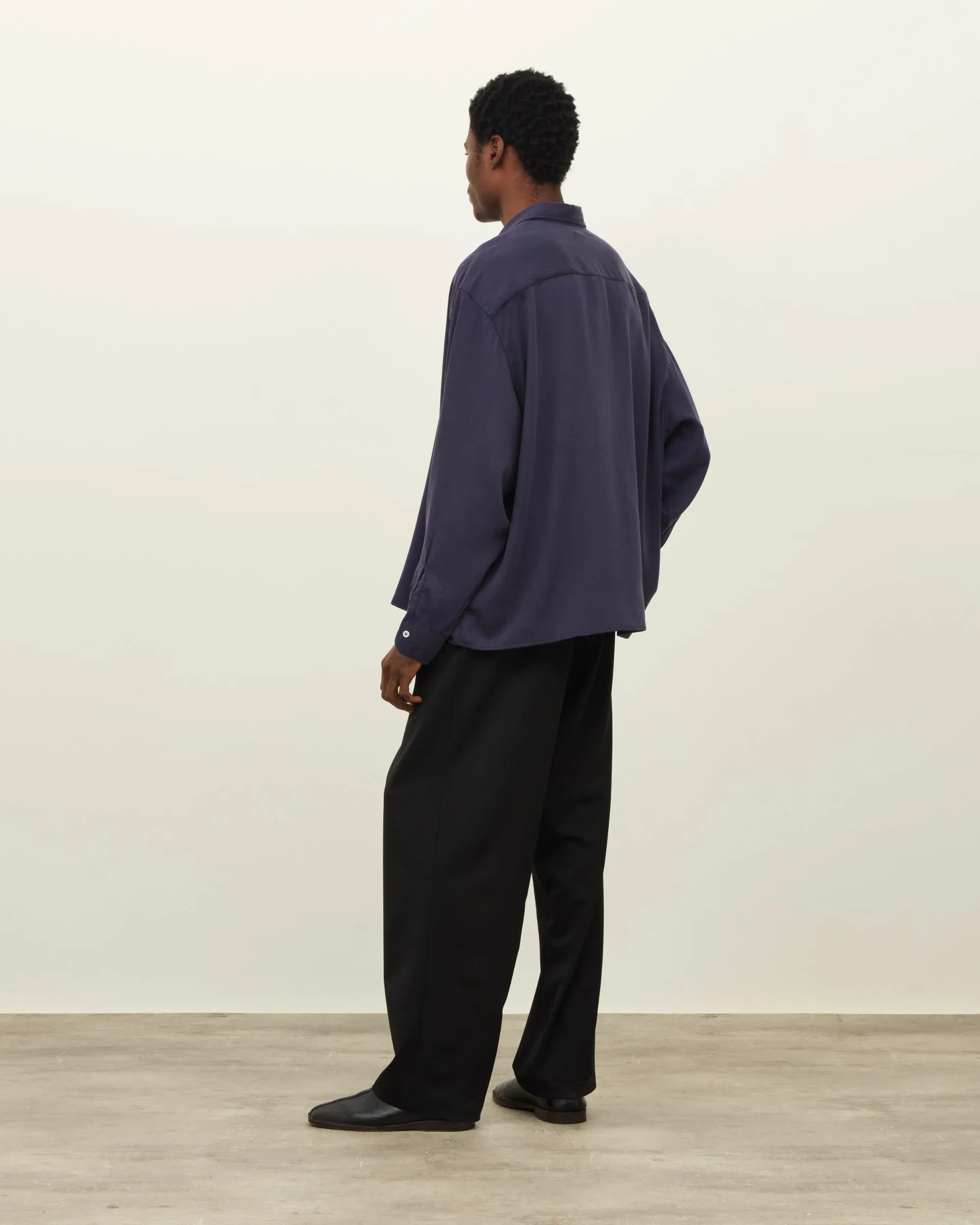 Drape Shirt - Navy sold by Daniel Simmons product image thumbnail 4