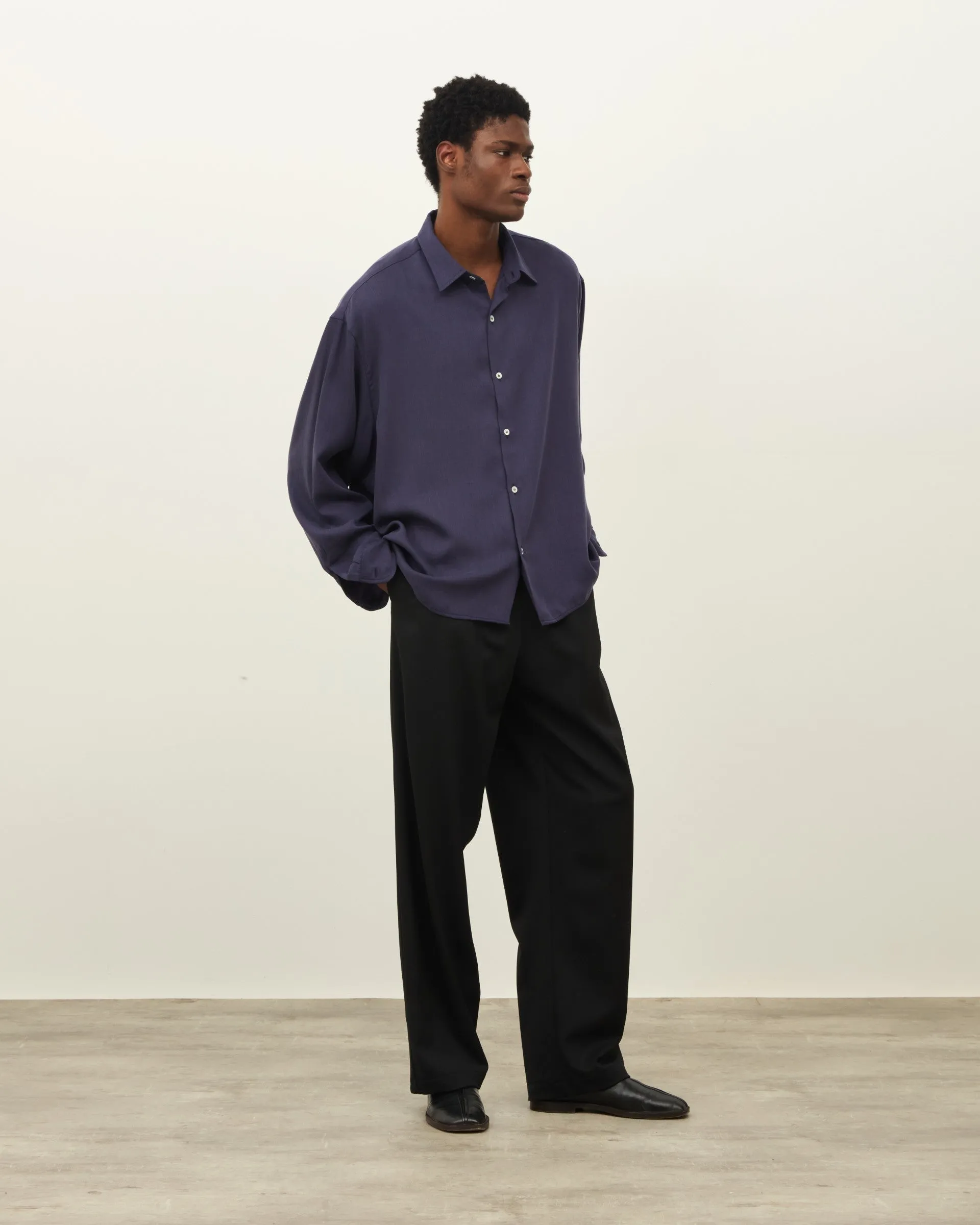 Drape Shirt - Navy sold by Daniel Simmons product image thumbnail 2