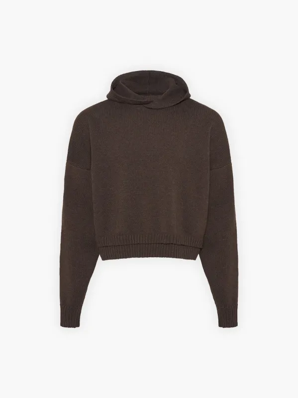 Dunn Crop Knit Hoodie sold by Florence Black