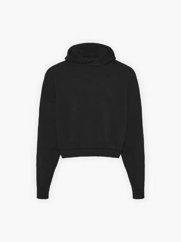 Dunn Crop Knit Hoodie sold by Florence Black