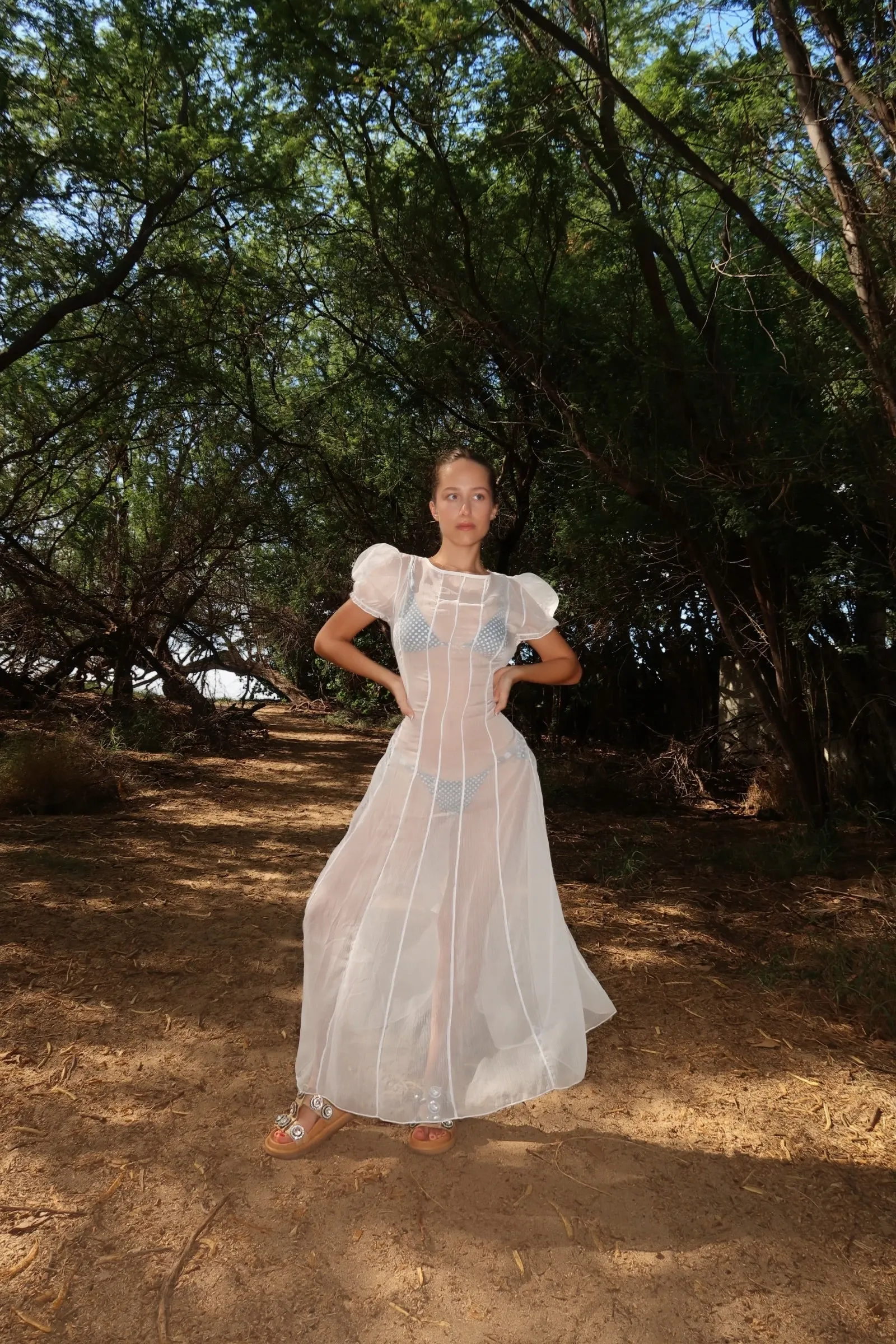 Solara Sheer Maxi Dress sold by Strawberry Milk Mob