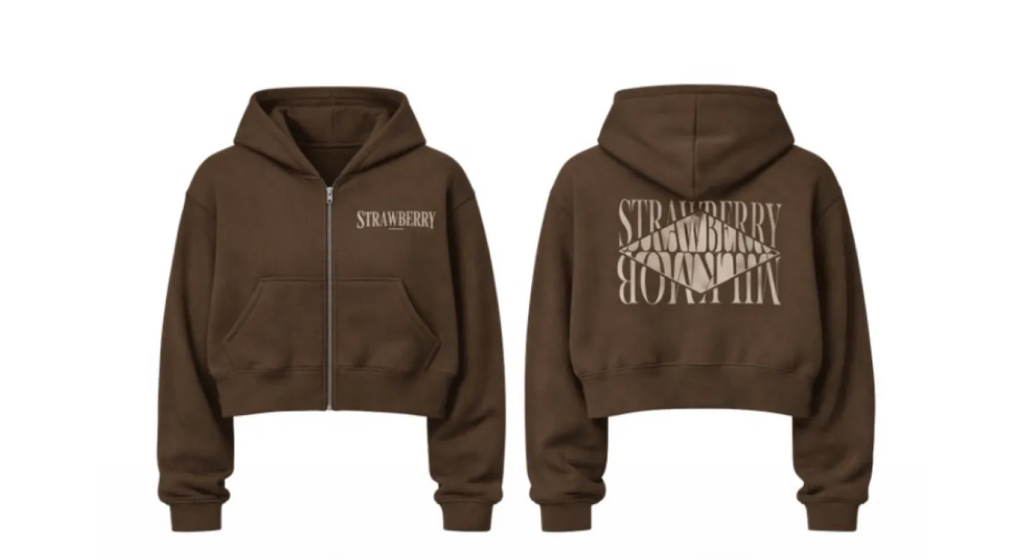 Brown Zip Up made by Strawberry Milk Mob