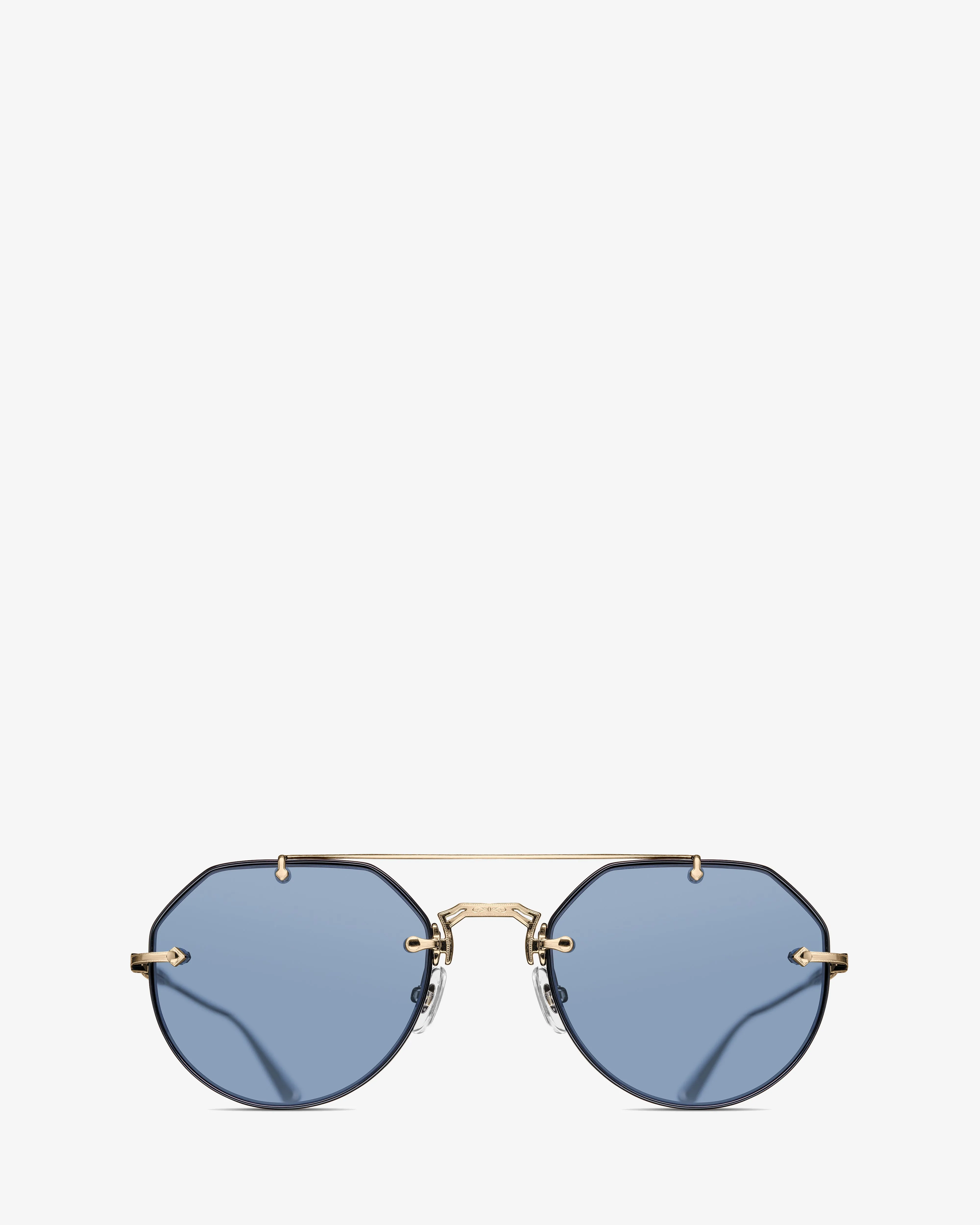 Matsuda - M3121 Cobalt Blue Sunglasses - (Black/Gold) sold by Dover Street Market