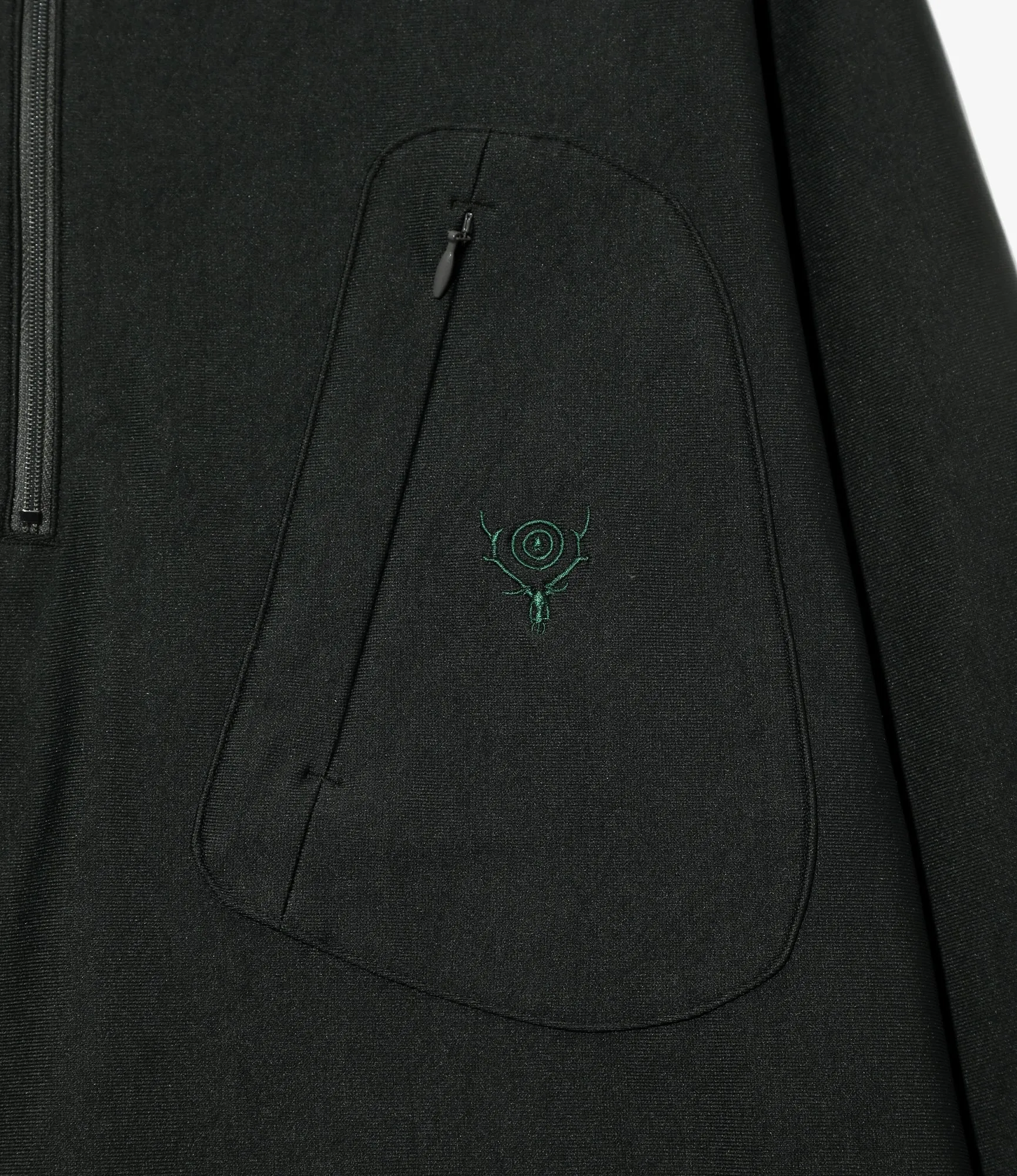 Zipped Pullover Scouting Shirt - Green - N/PE/PU Tricot Jersey sold by South2West8 product image thumbnail 3