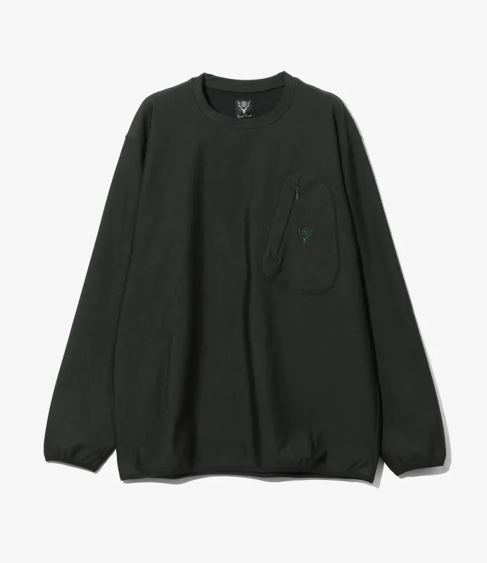 Crew Neck Scouting Shirt - Green - N/PE/PU Tricot Jersey sold by South2West8