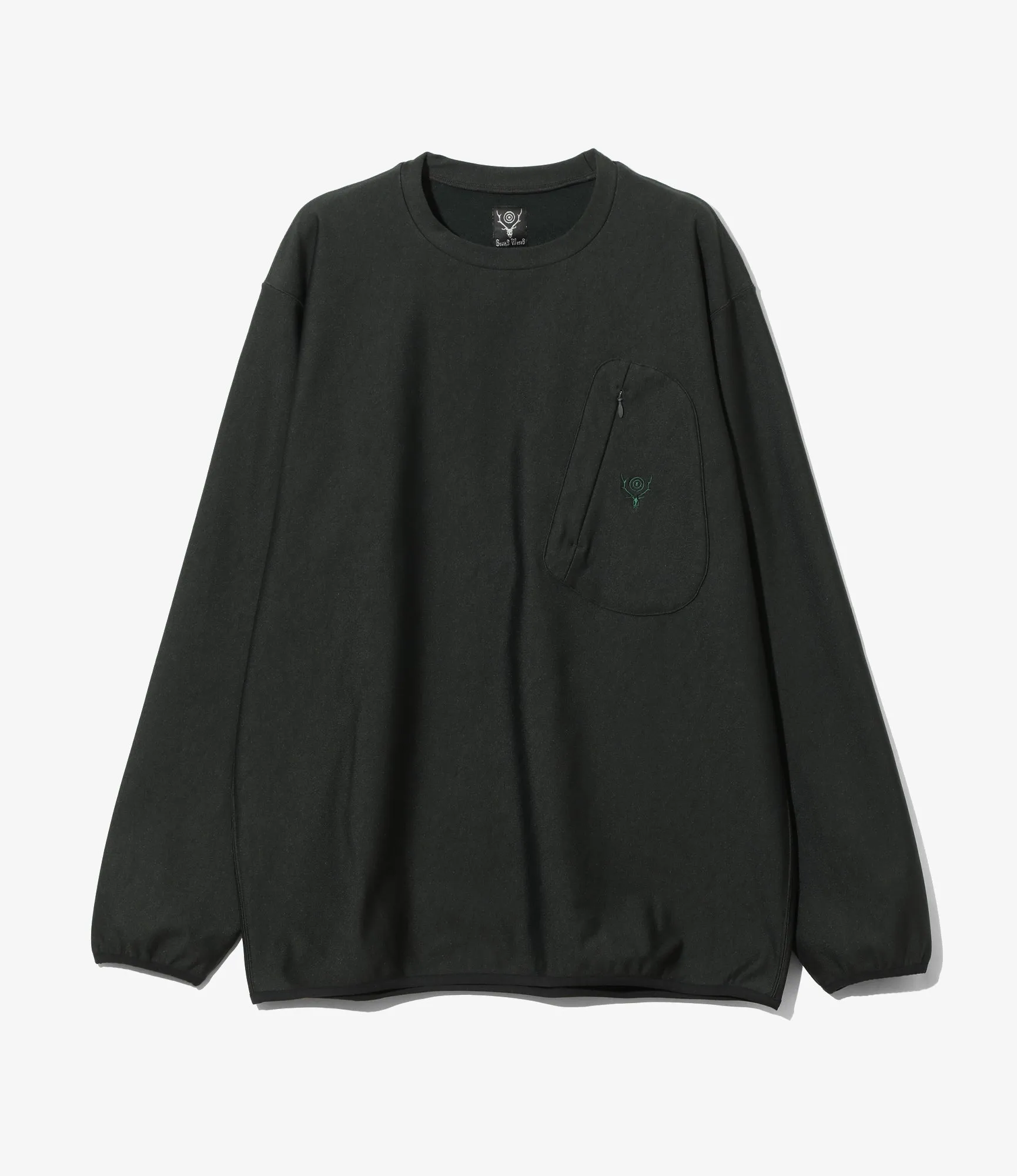 Crew Neck Scouting Shirt - Green - N/PE/PU Tricot Jersey sold by South2West8