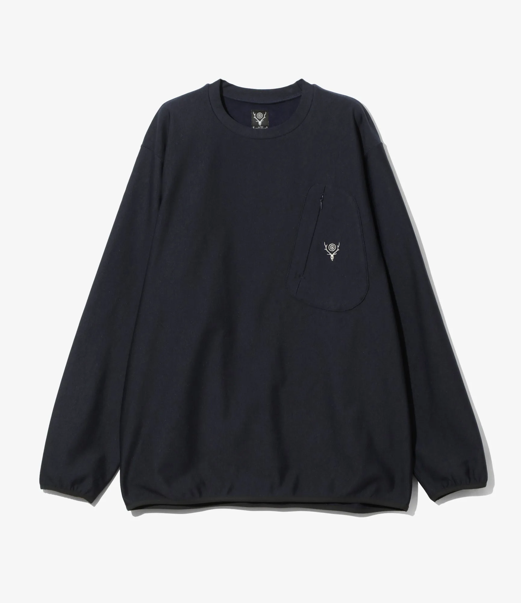 Crew Neck Scouting Shirt - Navy - N/PE/PU Tricot Jersey sold by South2West8