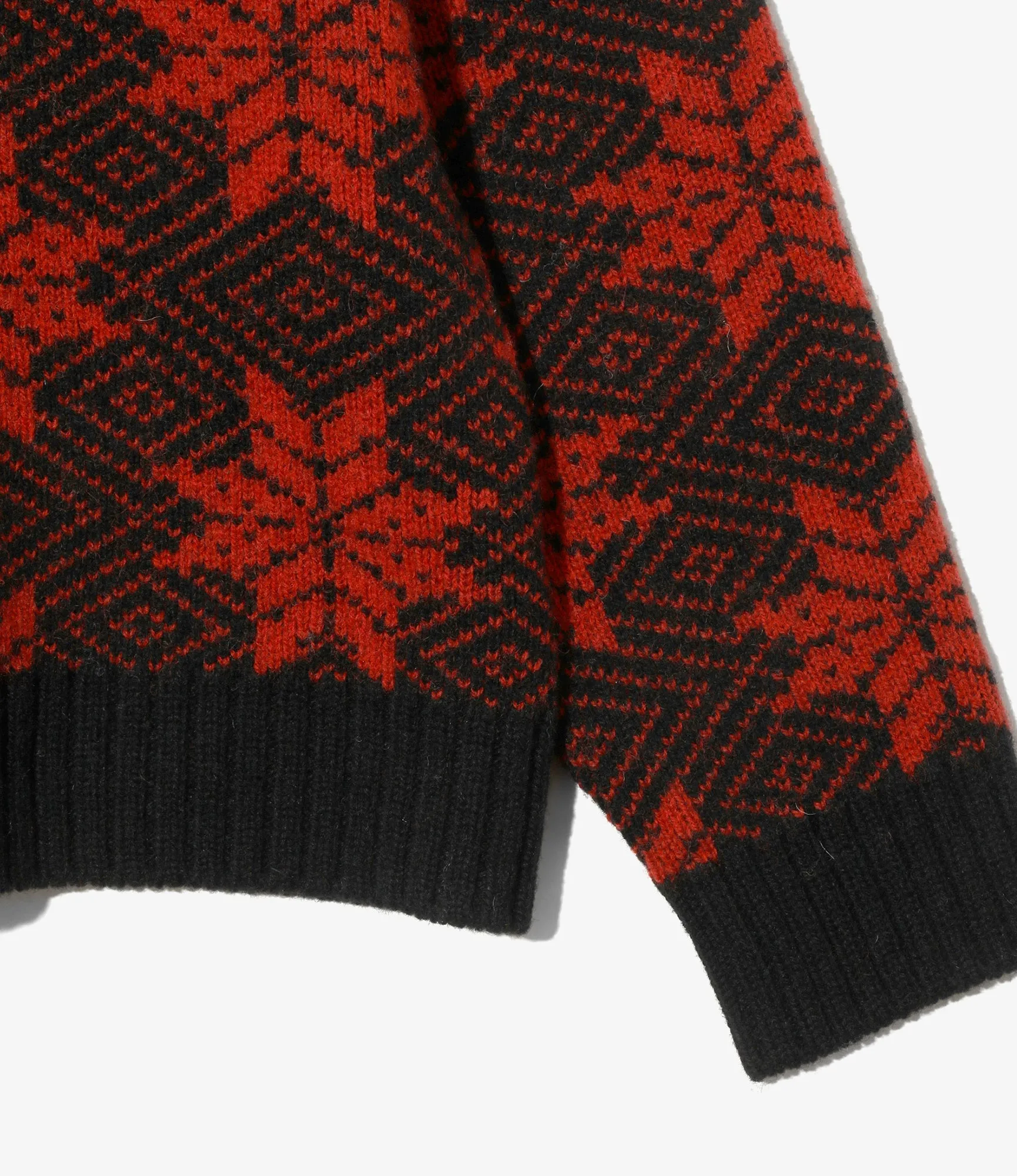 Crew Neck Sweater - Red - Snowflakes sold by South2West8 product image thumbnail 3