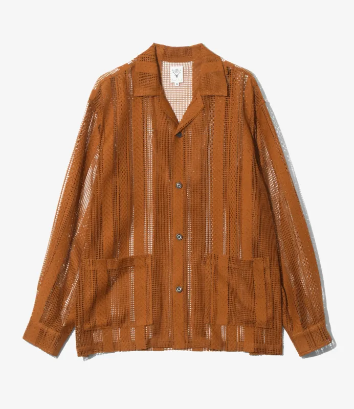 L/S Cabana Shirt - Mustard - Poly Lace Jq. sold by South2West8