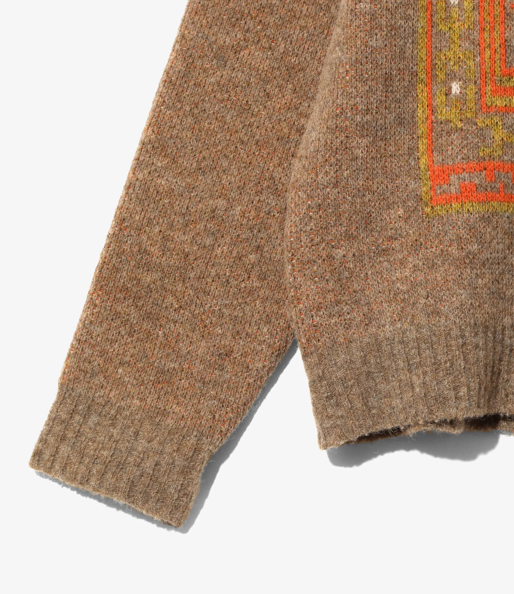 Crew Neck Sweater - Beige - Shetland sold by South2West8 product image thumbnail 3