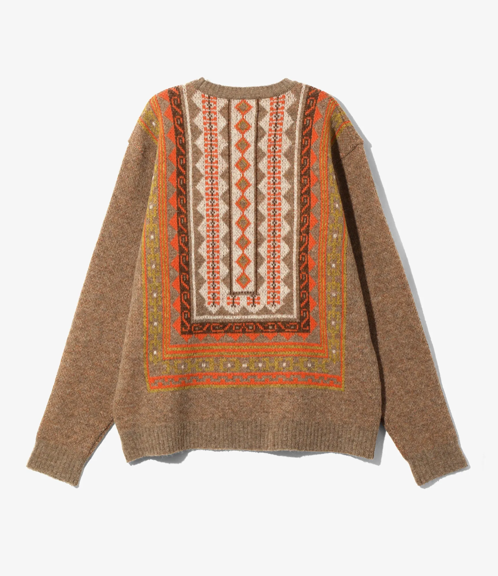 Crew Neck Sweater - Beige - Shetland sold by South2West8 product image thumbnail 4