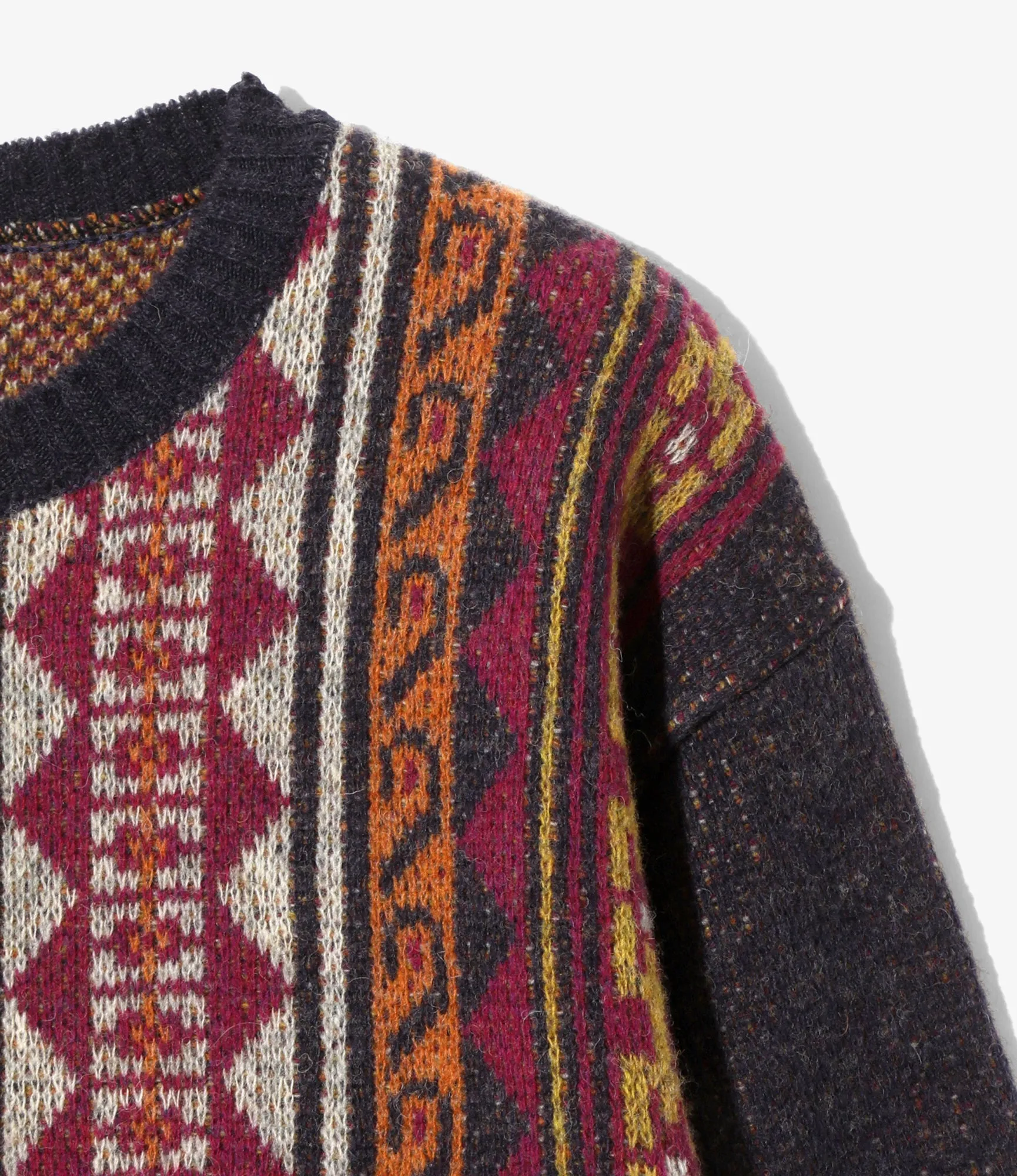 Crew Neck Sweater - Purple - Shetland sold by South2West8 product image thumbnail 2