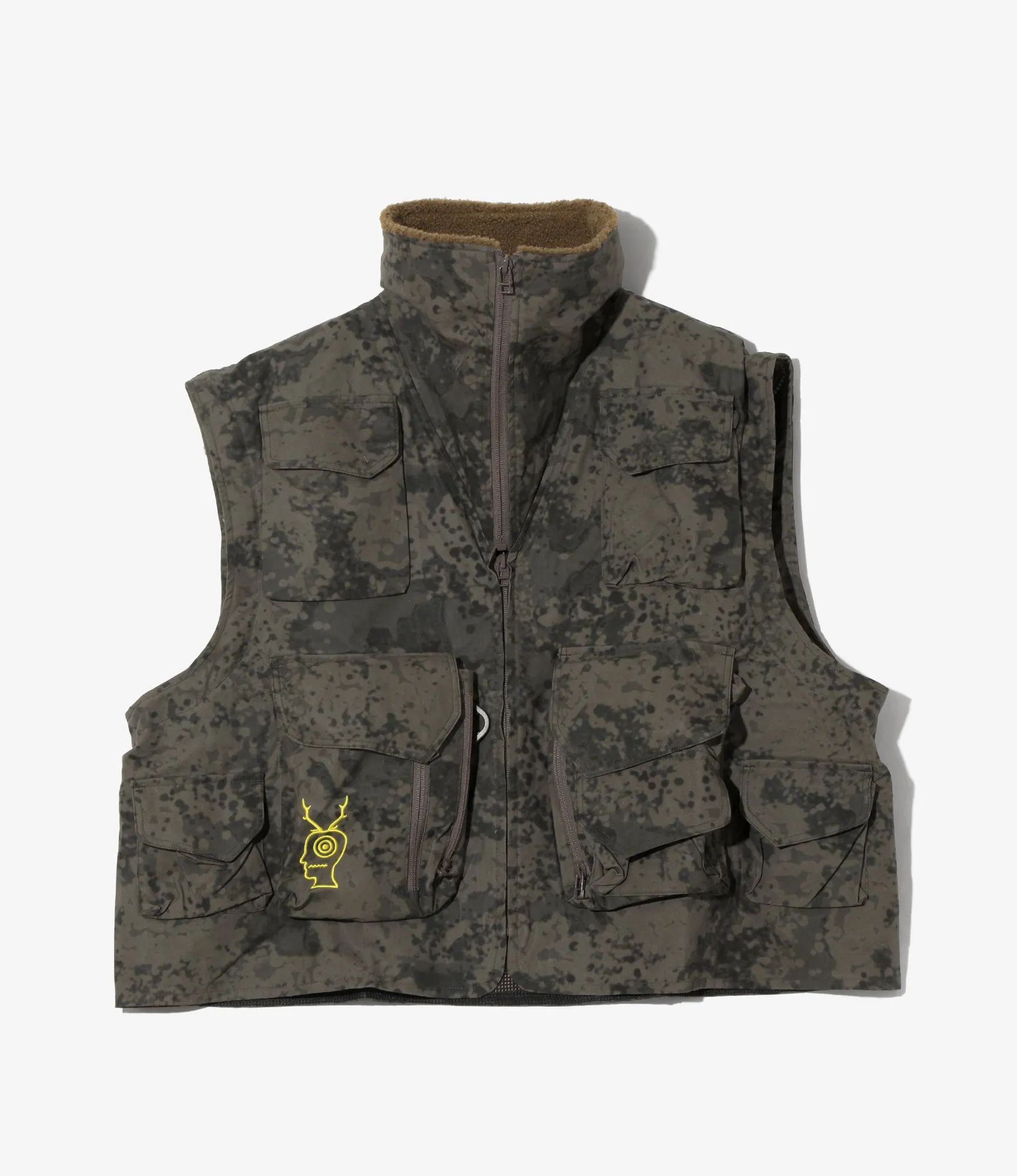 S2W8 x Brain Dead - Fleece Sleeve Tenkara Short Jacket - Grey sold by South2West8 product image thumbnail 5