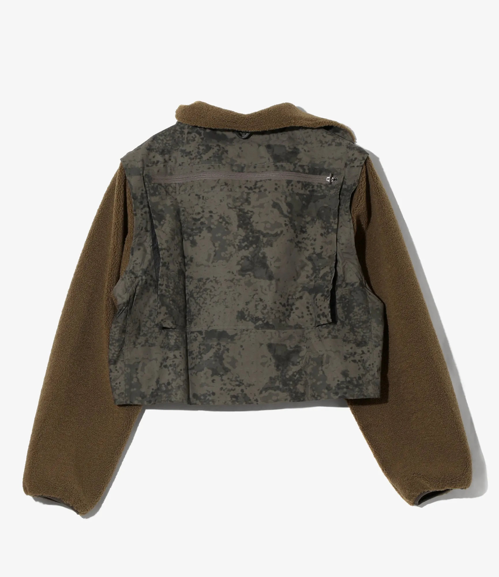 S2W8 x Brain Dead - Fleece Sleeve Tenkara Short Jacket - Grey sold by South2West8 product image thumbnail 4