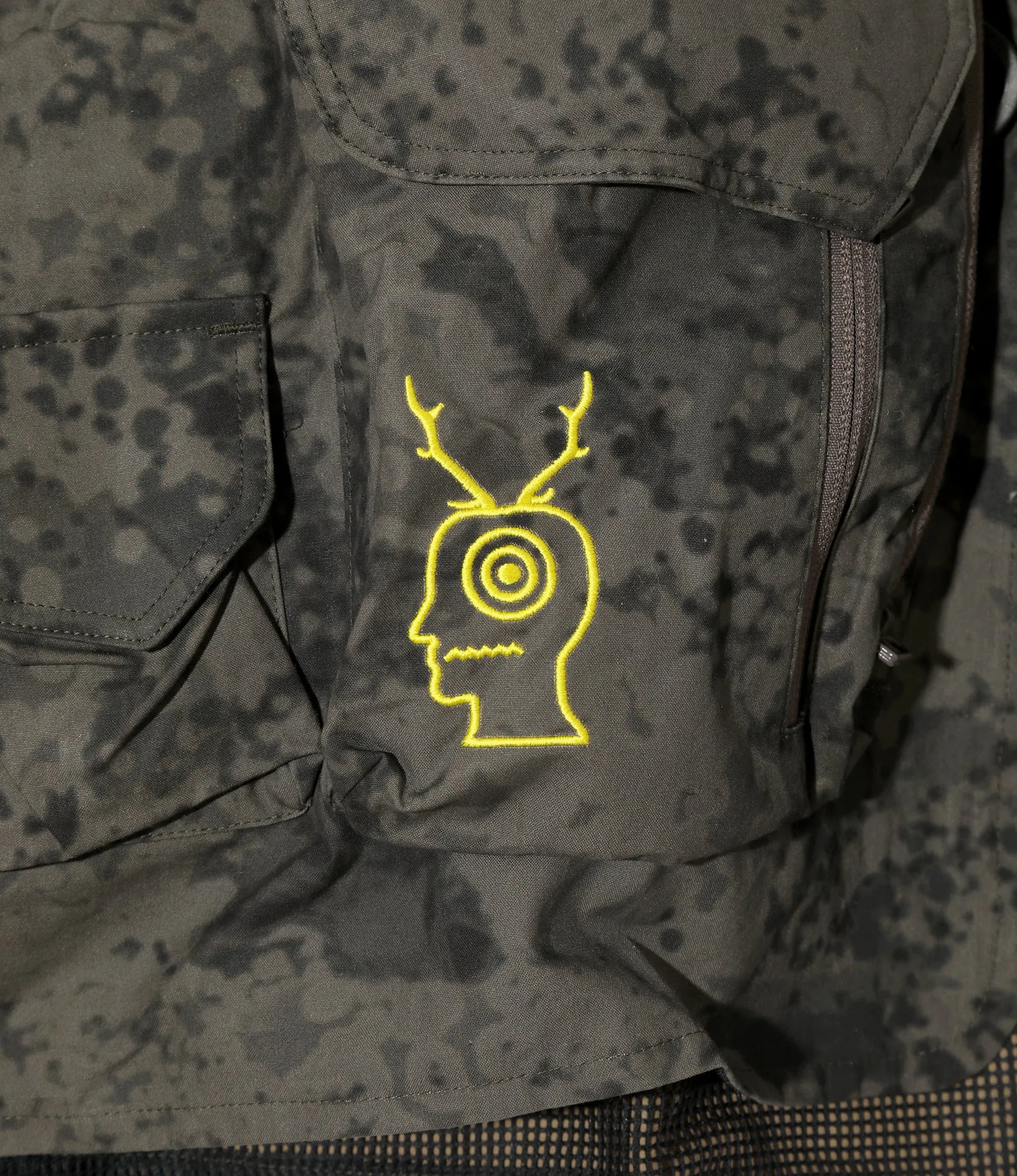 S2W8 x Brain Dead - Fleece Sleeve Tenkara Short Jacket - Grey sold by South2West8 product image thumbnail 2