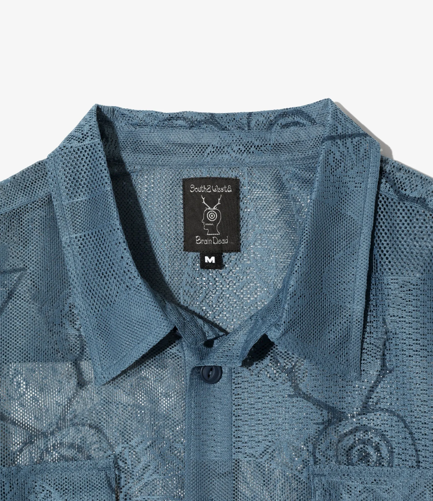 S2W8 x Brain Dead - Engineered Mesh Fishing Button Up Shirt - Slate sold by South2West8 product image thumbnail 3
