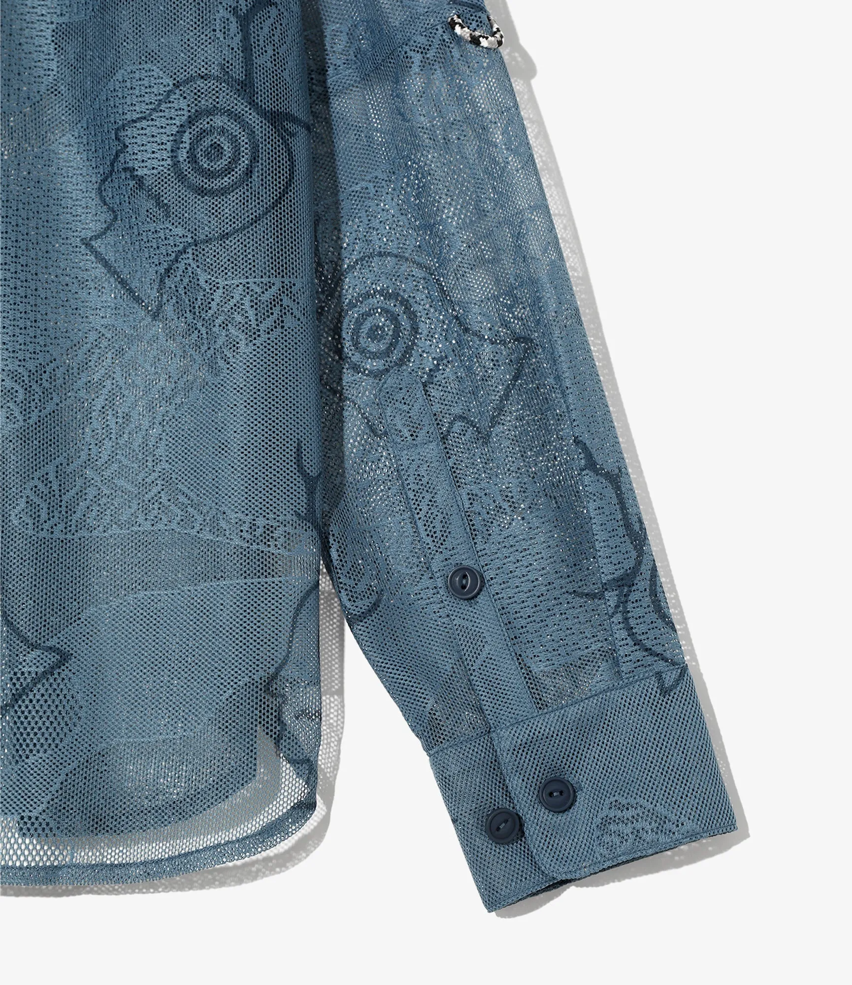 S2W8 x Brain Dead - Engineered Mesh Fishing Button Up Shirt - Slate sold by South2West8 product image thumbnail 5