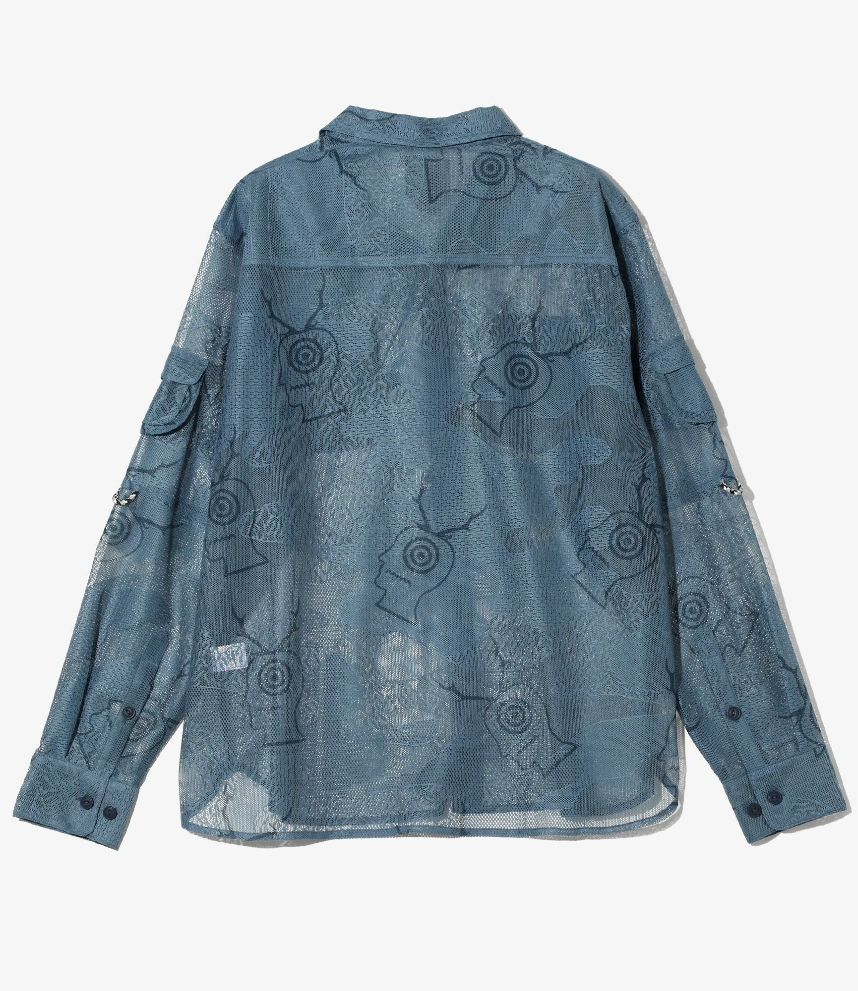 S2W8 x Brain Dead - Engineered Mesh Fishing Button Up Shirt - Slate sold by South2West8 product image thumbnail 4