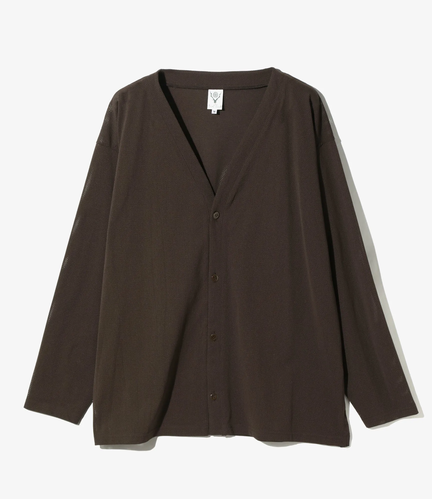 V-Neck Cardigan - Dk. Brown - Knit Mesh sold by South2West8