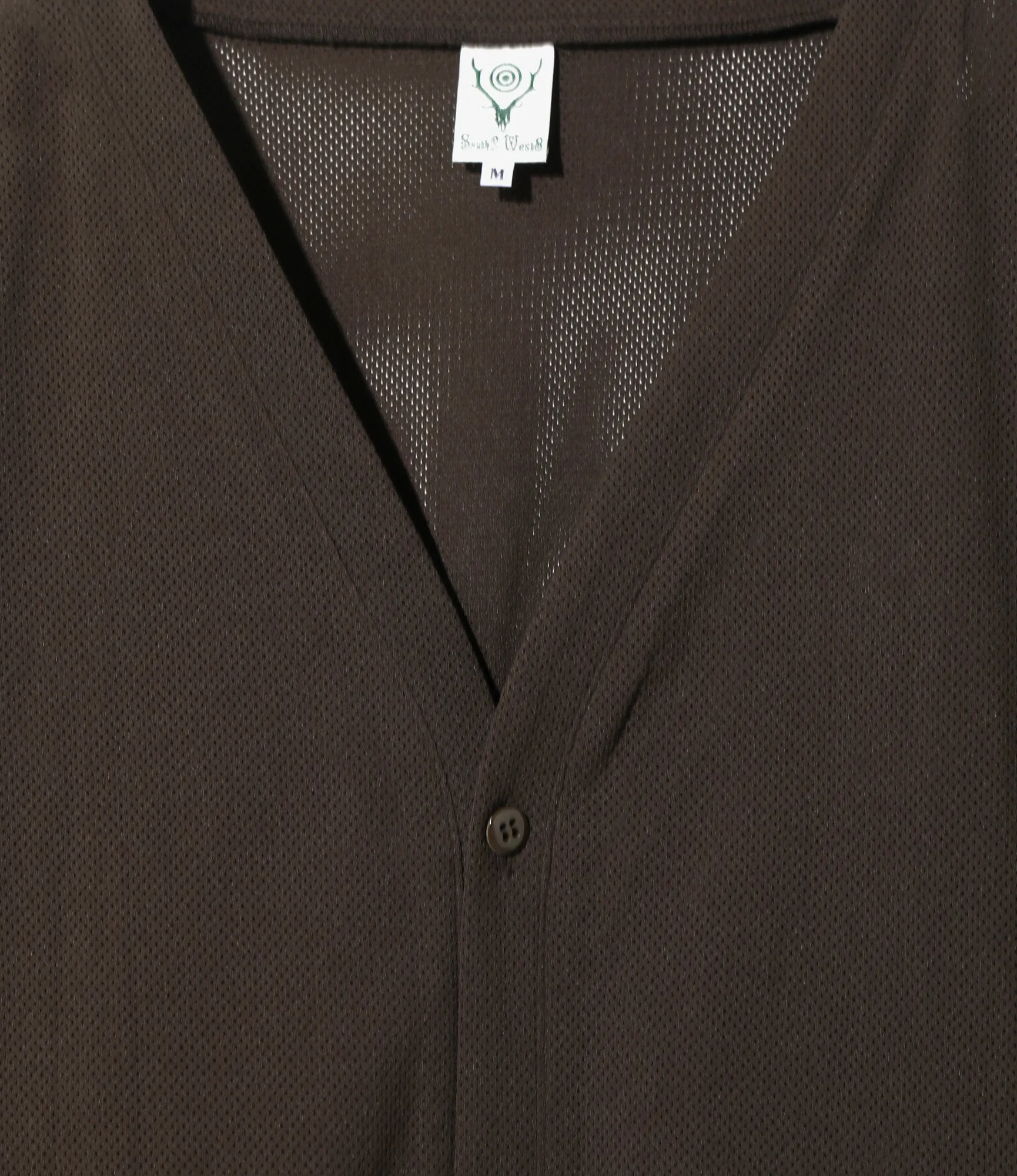 V-Neck Cardigan - Dk. Brown - Knit Mesh sold by South2West8 product image thumbnail 2