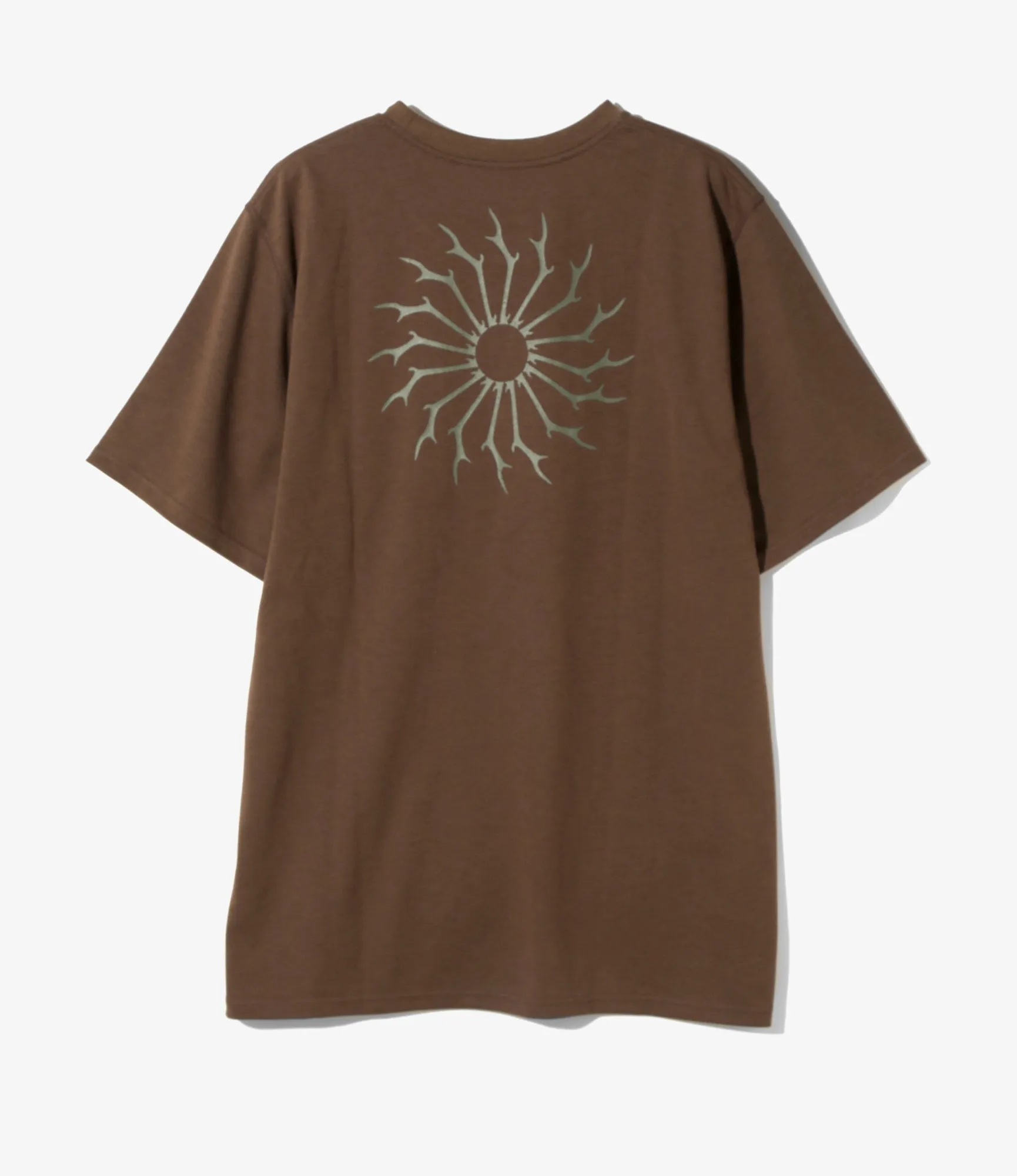 S/S Round Pocket Tee - Brown - Circle Horn sold by South2West8 product image thumbnail 3