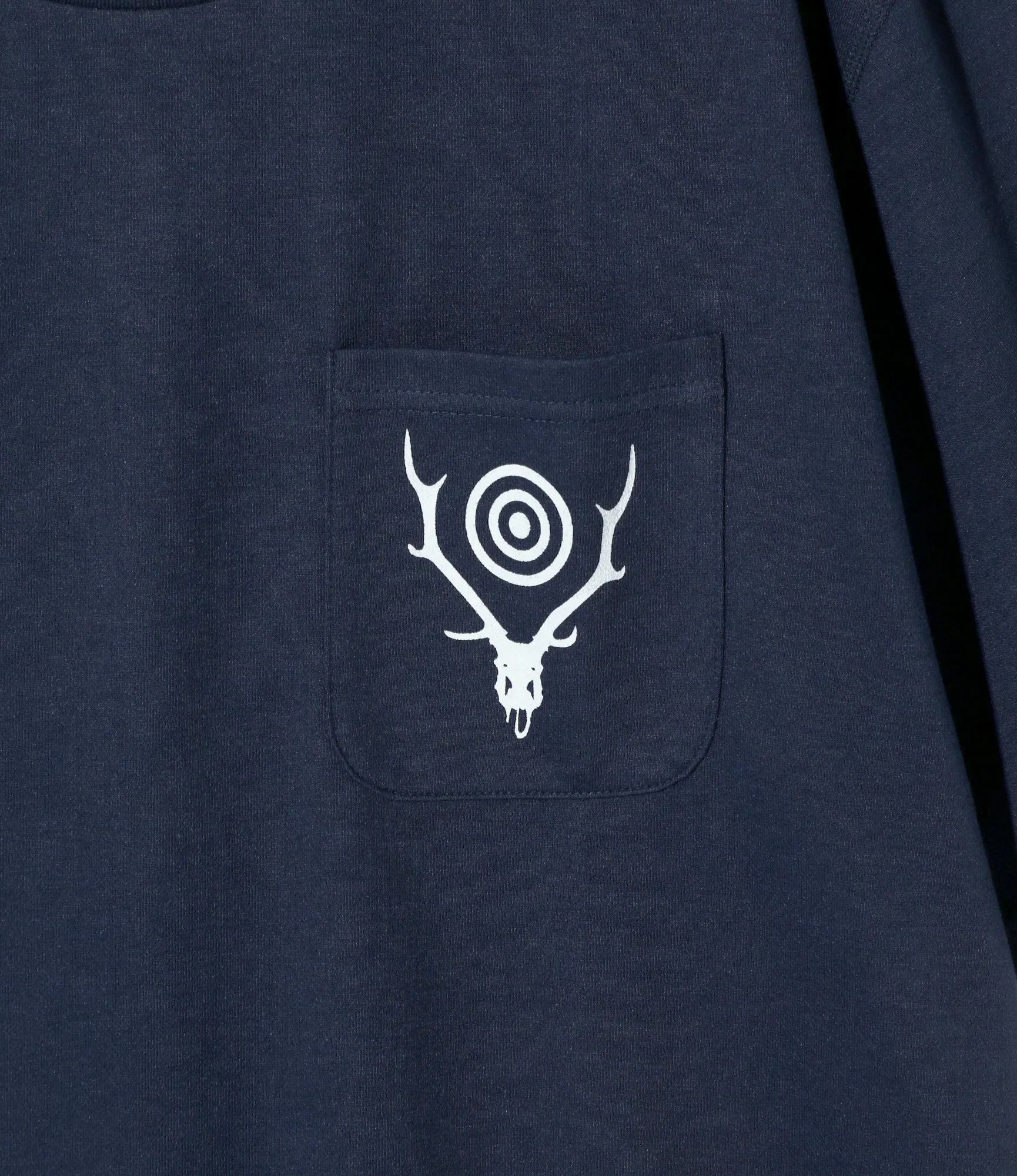 S/S Round Pocket Tee - Navy - Circle Horn sold by South2West8 product image thumbnail 2