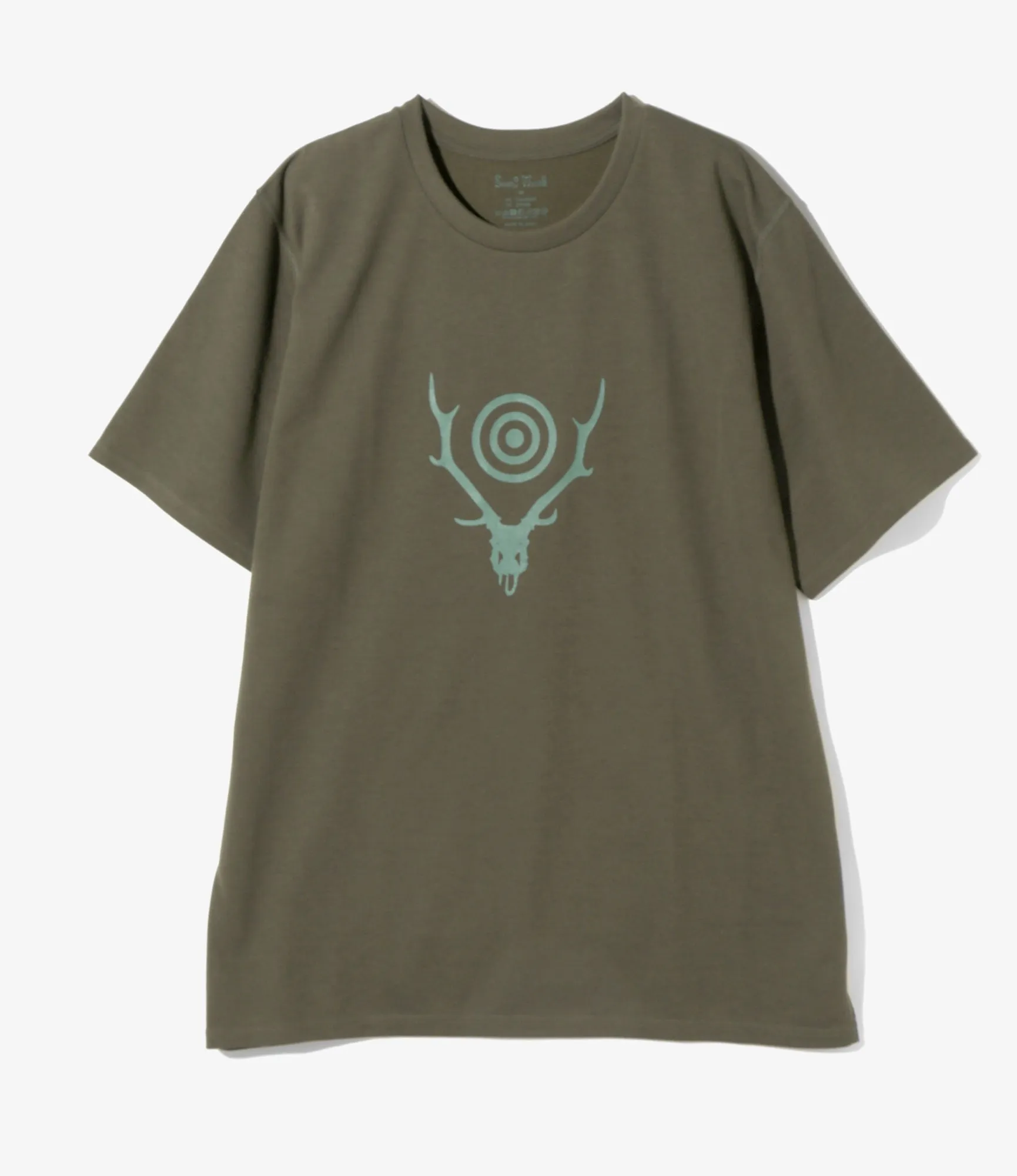 S/S Crew Neck Tee - Olive - Skull&Target sold by South2West8