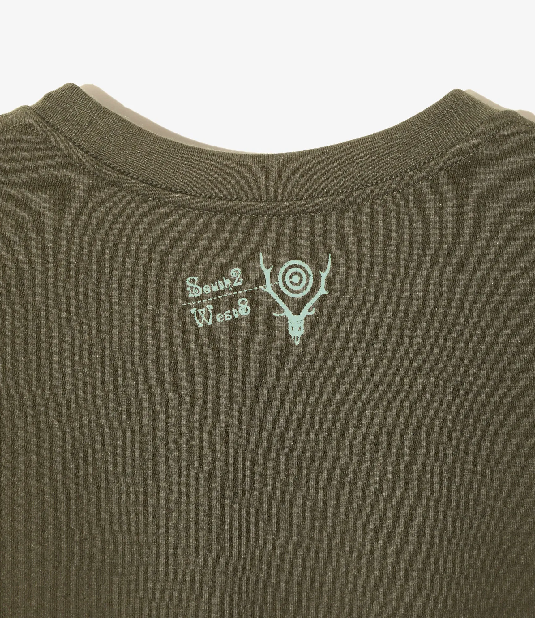 S/S Crew Neck Tee - Olive - Skull&Target sold by South2West8 product image thumbnail 4