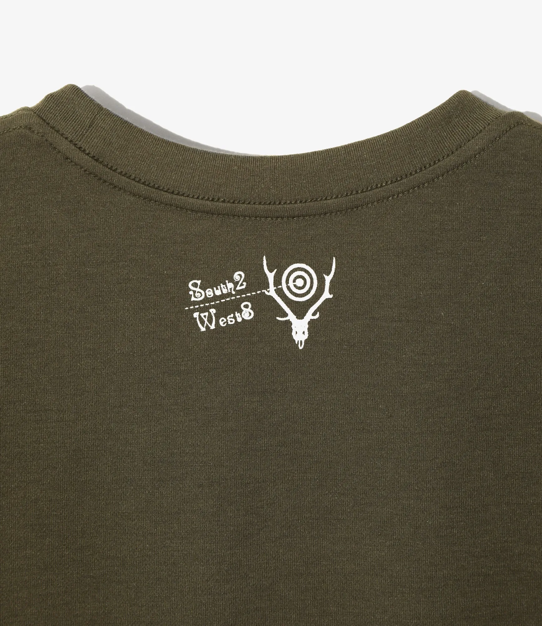 S/S Crew Neck Tee - Olive - IN SHADOWS sold by South2West8 product image thumbnail 4