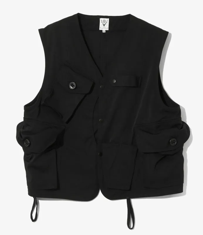 Tenkara Vest - Black - Nylon Twill sold by South2West8