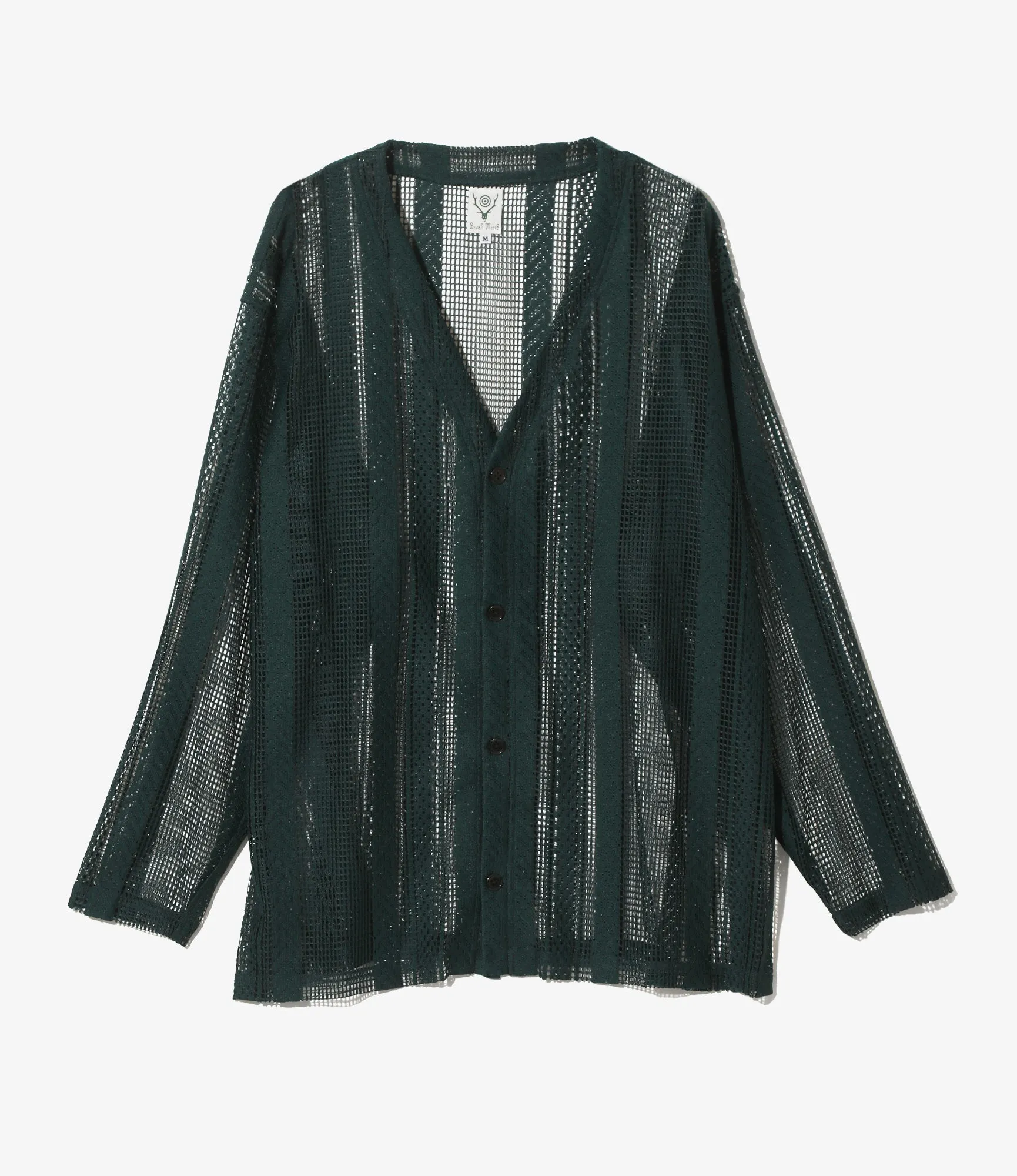 V-Neck Cardigan - Green- Poly Lace sold by South2West8