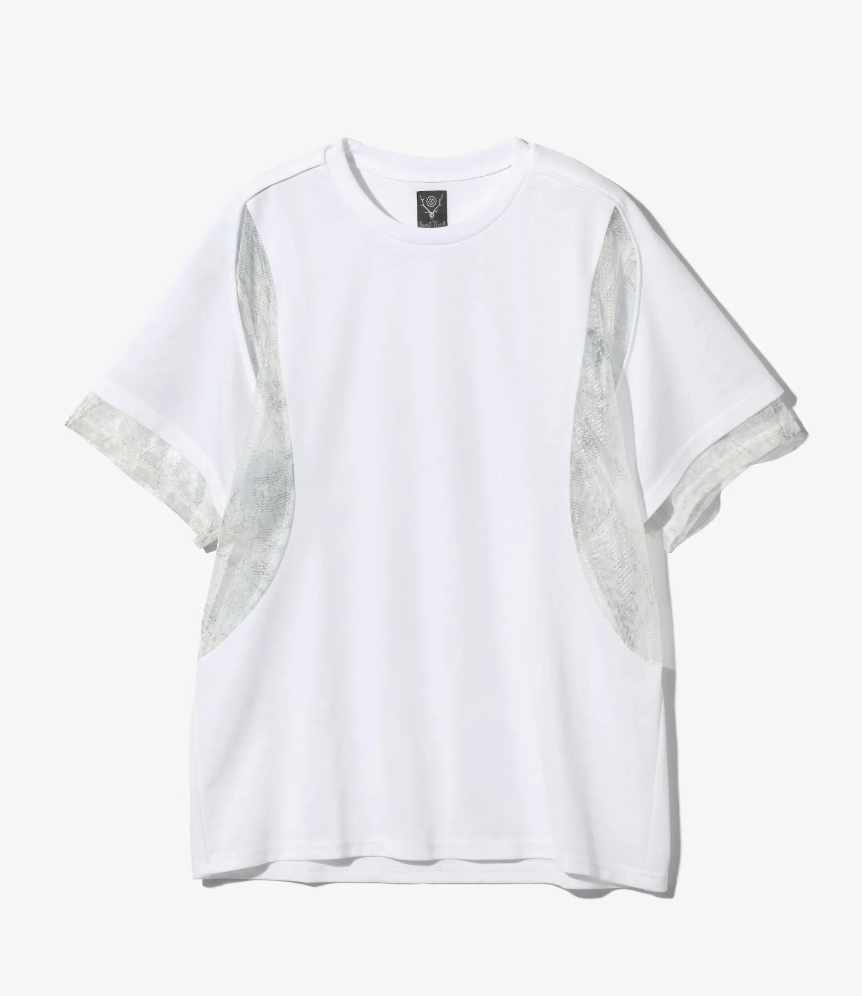 S2W8 x AFFXWRKS - S/S Crew Neck Tee - White - Poly Jersey sold by South2West8