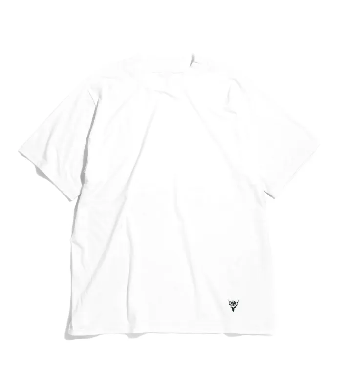 S/S Mock Neck Tee - White - Cordura Jersey sold by South2West8