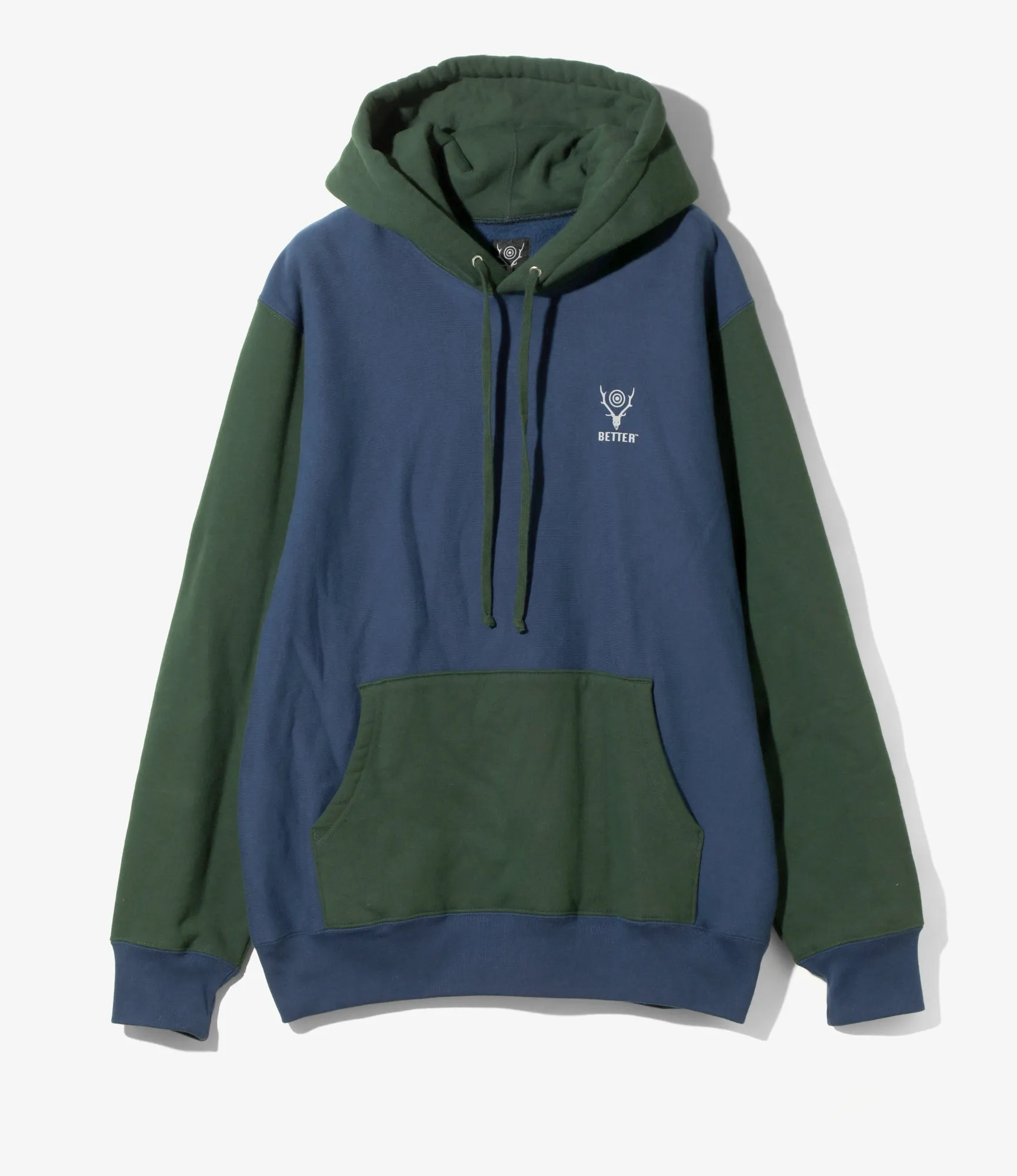 South2 West8 x Better Gift Shop - Hooded Sweatshirt - Dk. Blue / Forest Green sold by South2West8