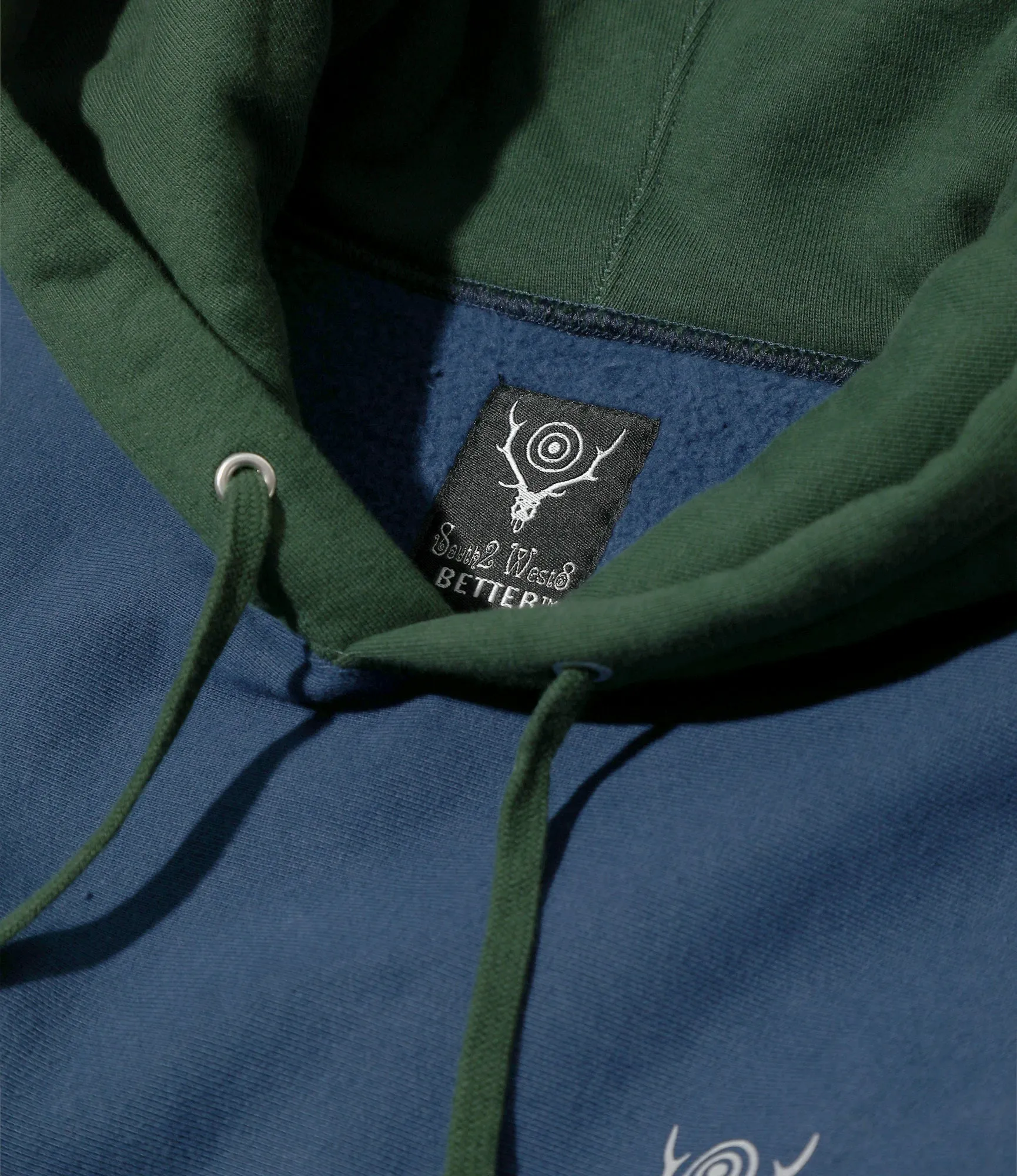 South2 West8 x Better Gift Shop - Hooded Sweatshirt - Dk. Blue / Forest Green sold by South2West8 product image thumbnail 3