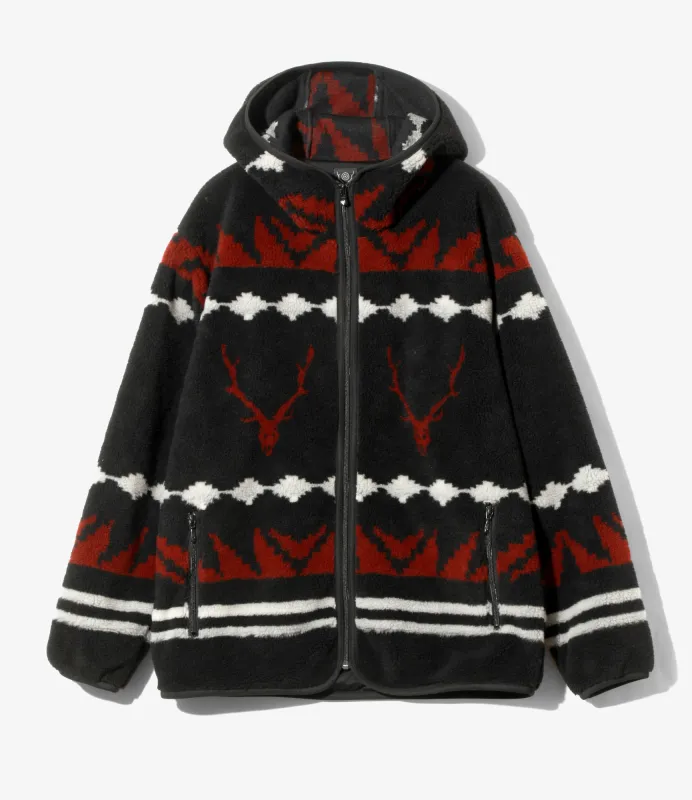 Piping Parka - Black - Poly Boa Jq. sold by South2West8