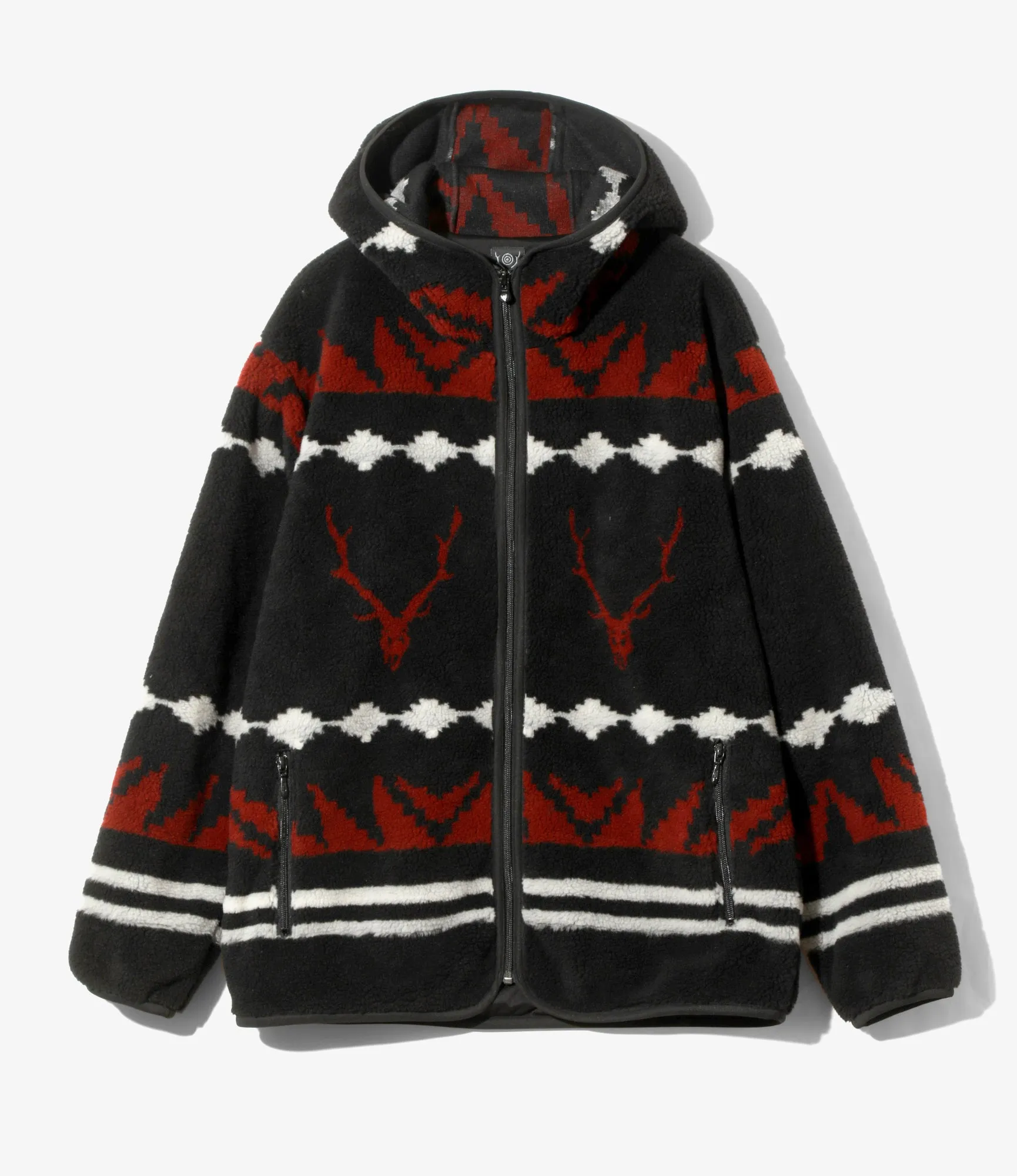 Piping Parka - Black - Poly Boa Jq. sold by South2West8