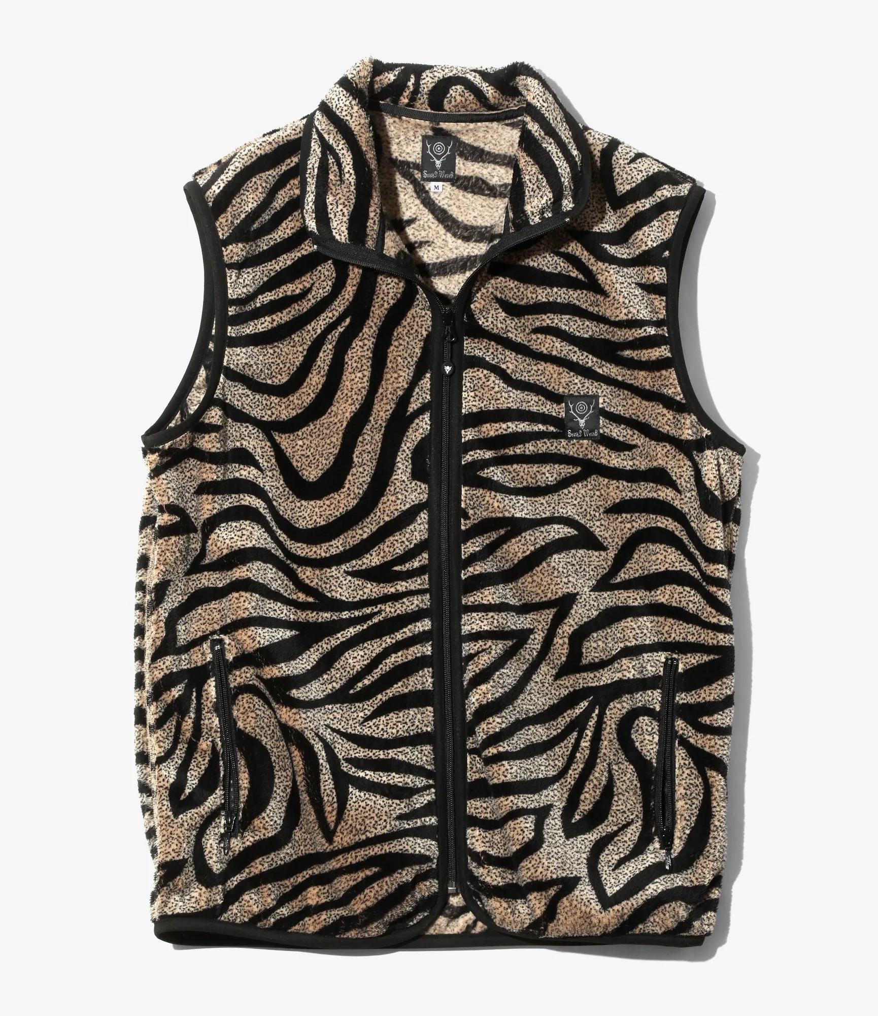 Piping Vest - Beige - Poly Fleece / Printed sold by South2West8