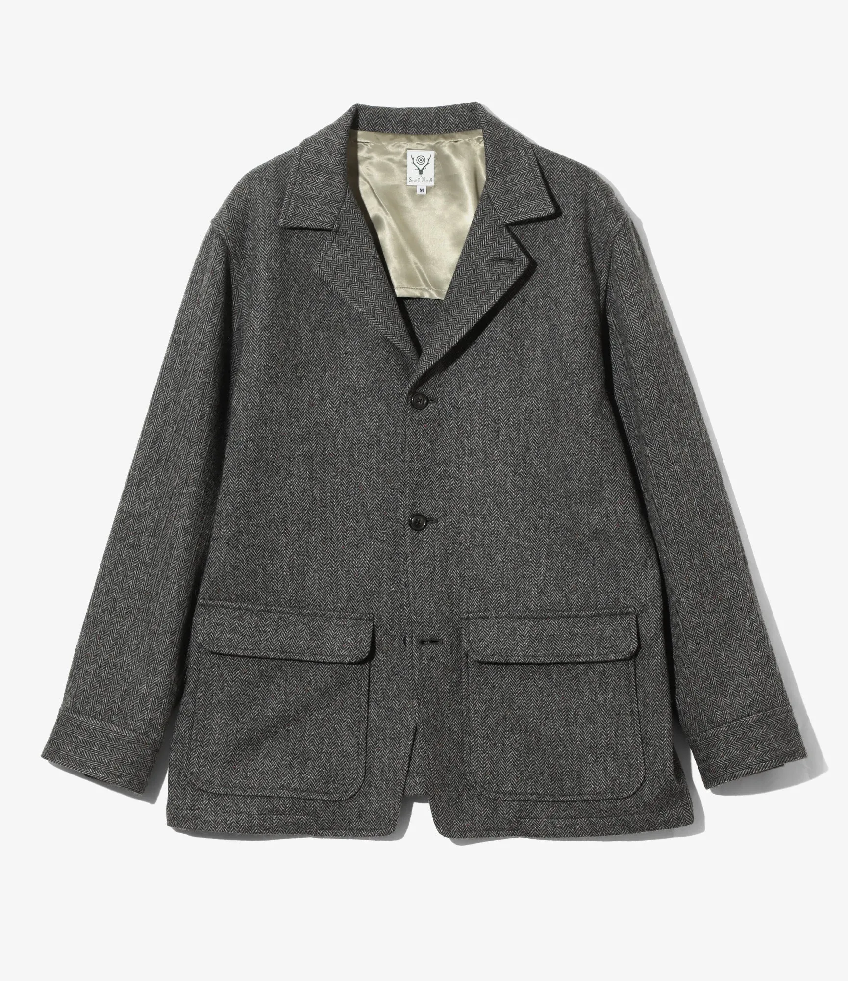 Pen Jacket - Grey - Wool Nep Tweed sold by South2West8