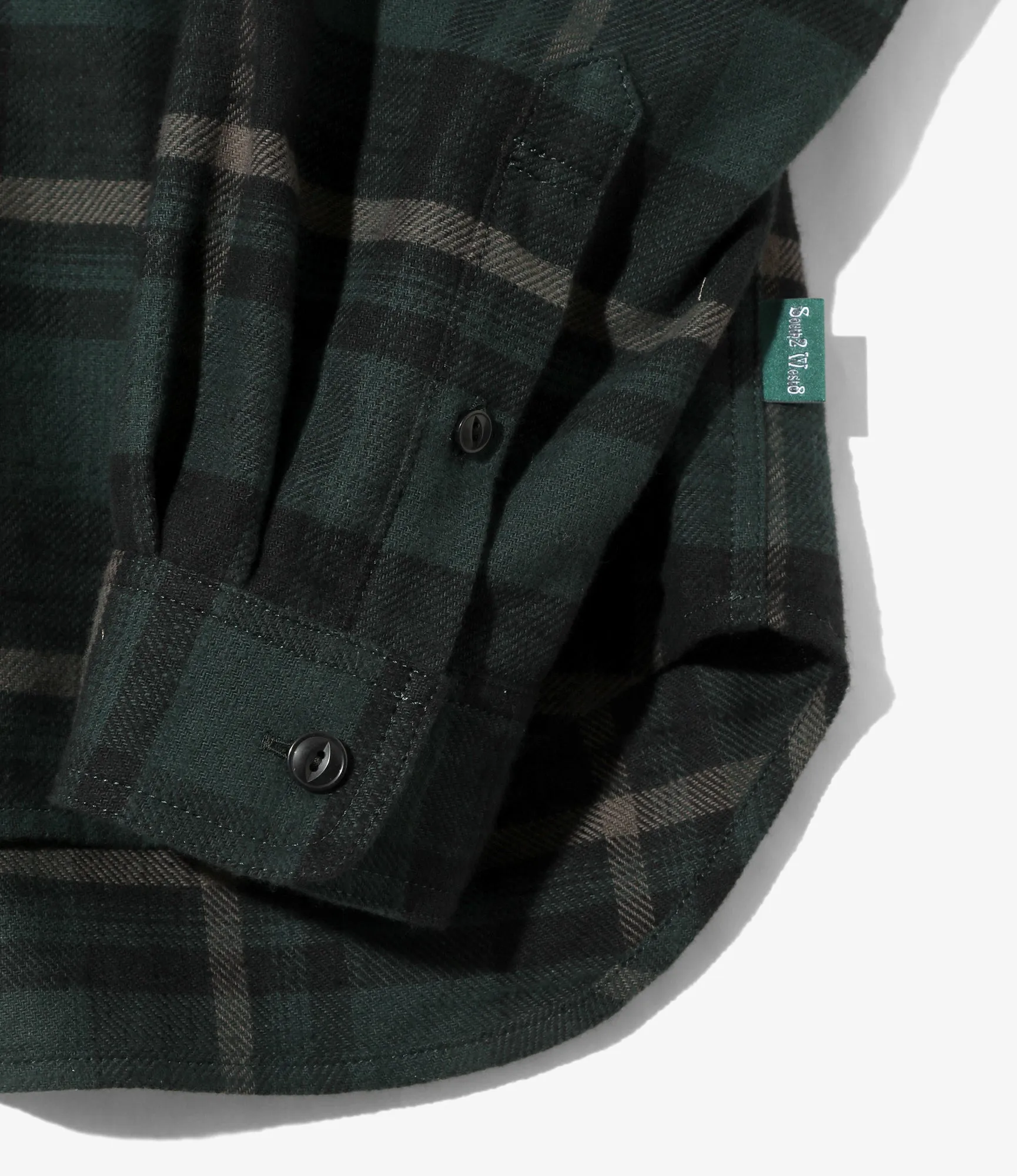 Work Shirt - Green - Cotton Brushed Plaid sold by South2West8 product image thumbnail 3