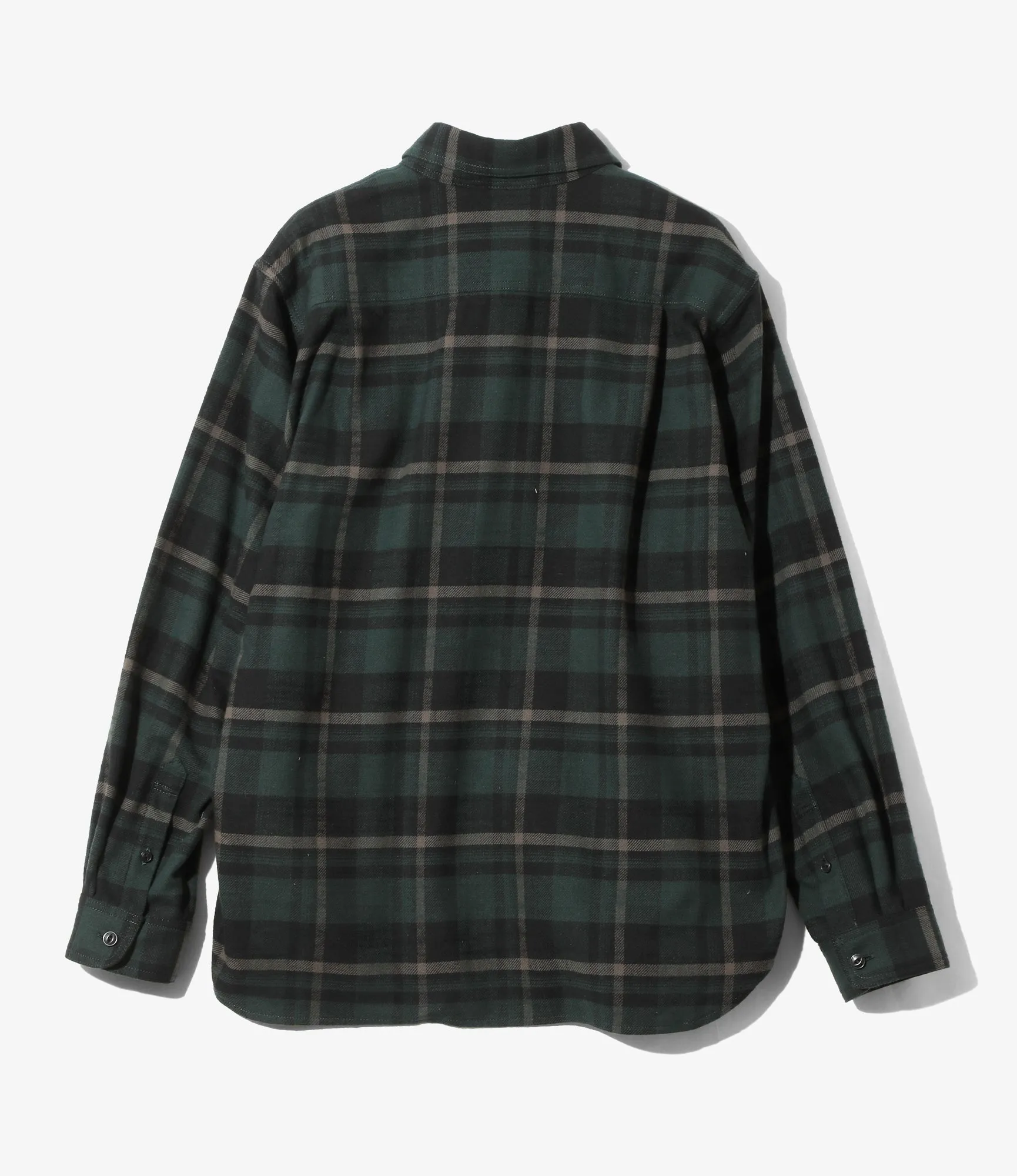 Work Shirt - Green - Cotton Brushed Plaid sold by South2West8 product image thumbnail 4