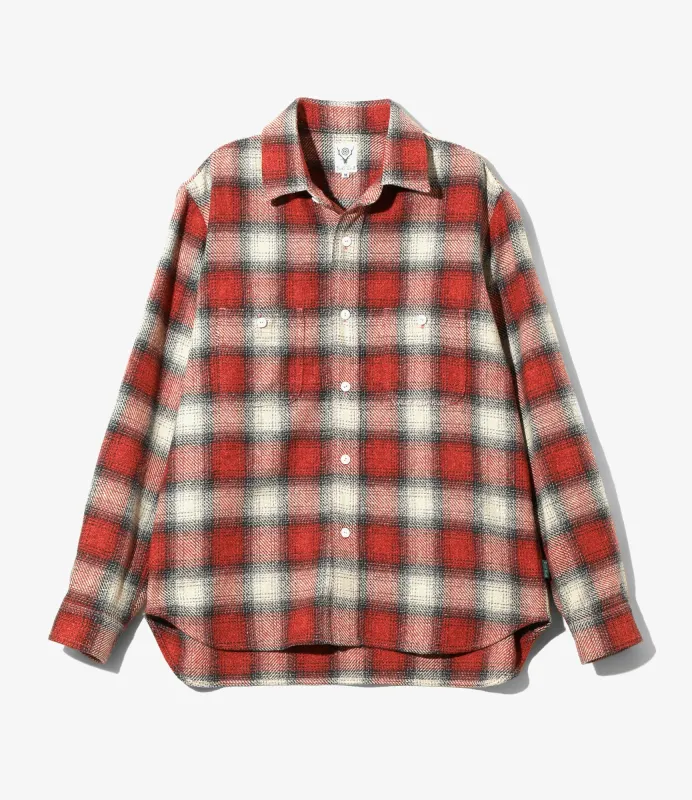 Work Shirt - Red - TC Jazz Nep Plaid sold by South2West8