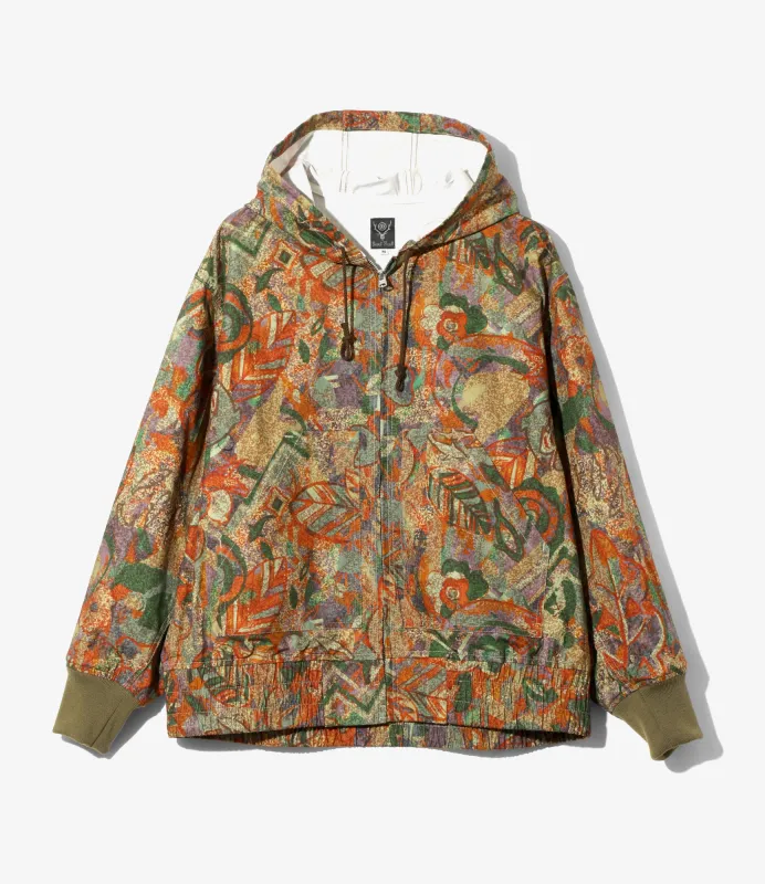 Zipped Work Hoody - EZO Forest - Cotton Ripstop / Printed made by South2West8