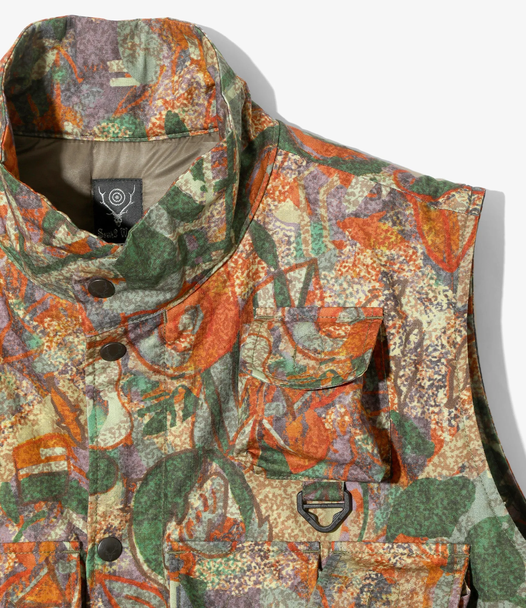 Multi-Pocket Zipped Padding Vest - EZO Forest - Cotton Ripstop / Printed sold by South2West8 product image thumbnail 2
