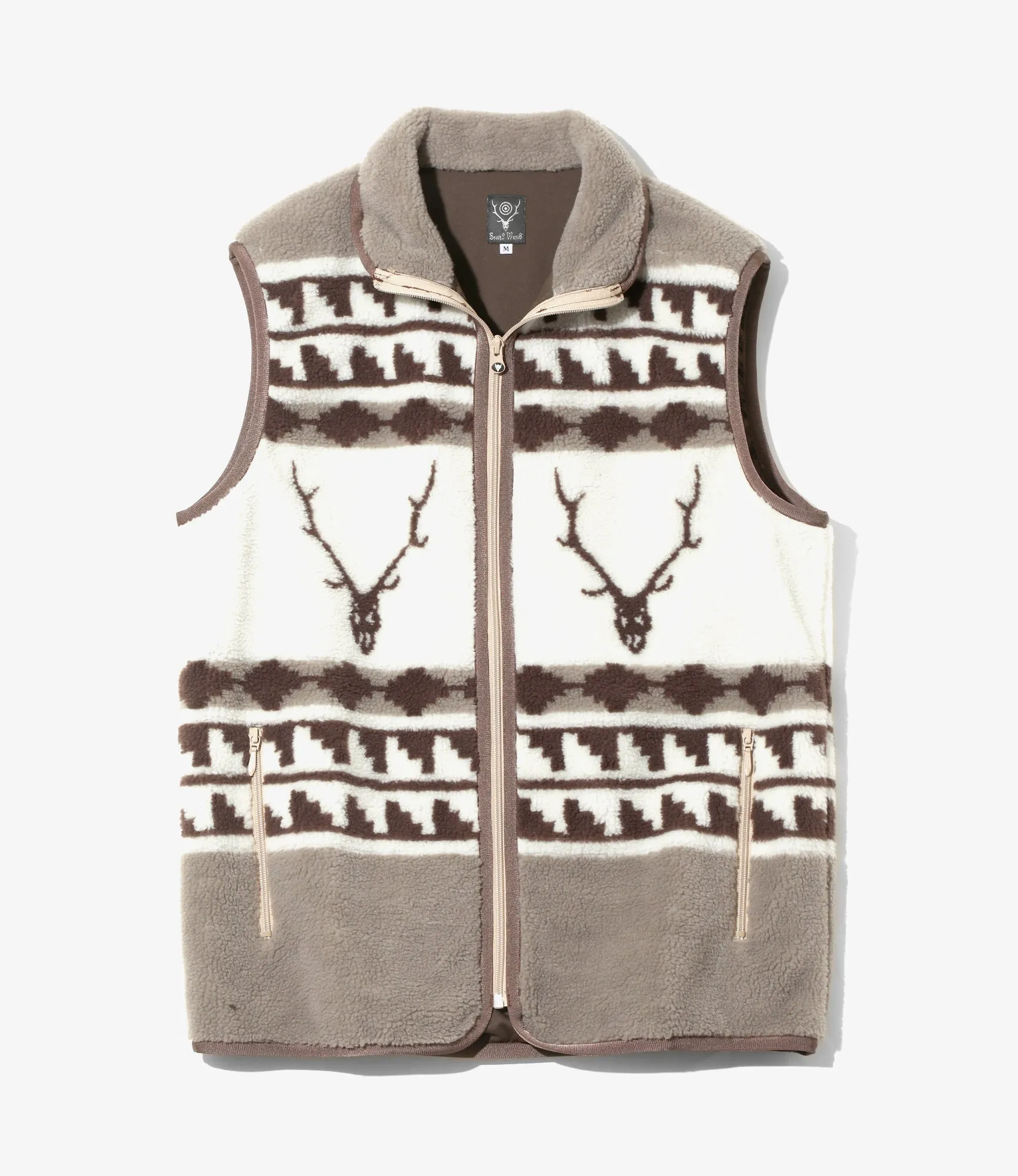 Piping Vest - Beige - Poly Boa Jq. sold by South2West8