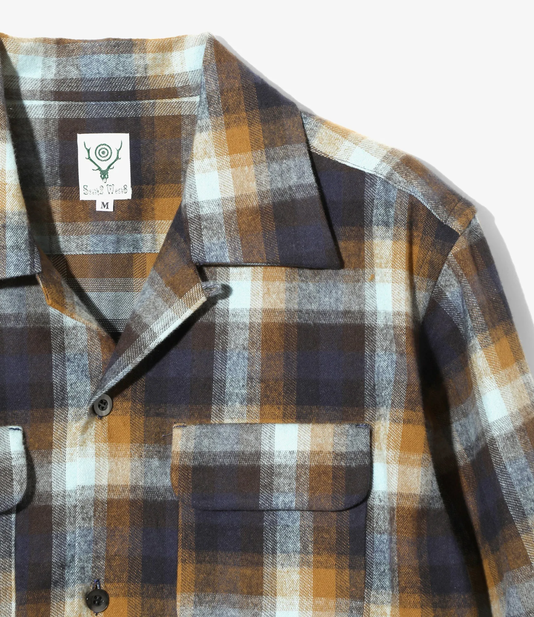 6 Pocket Shirt - Blue - Cotton Plaid sold by South2West8 product image thumbnail 2